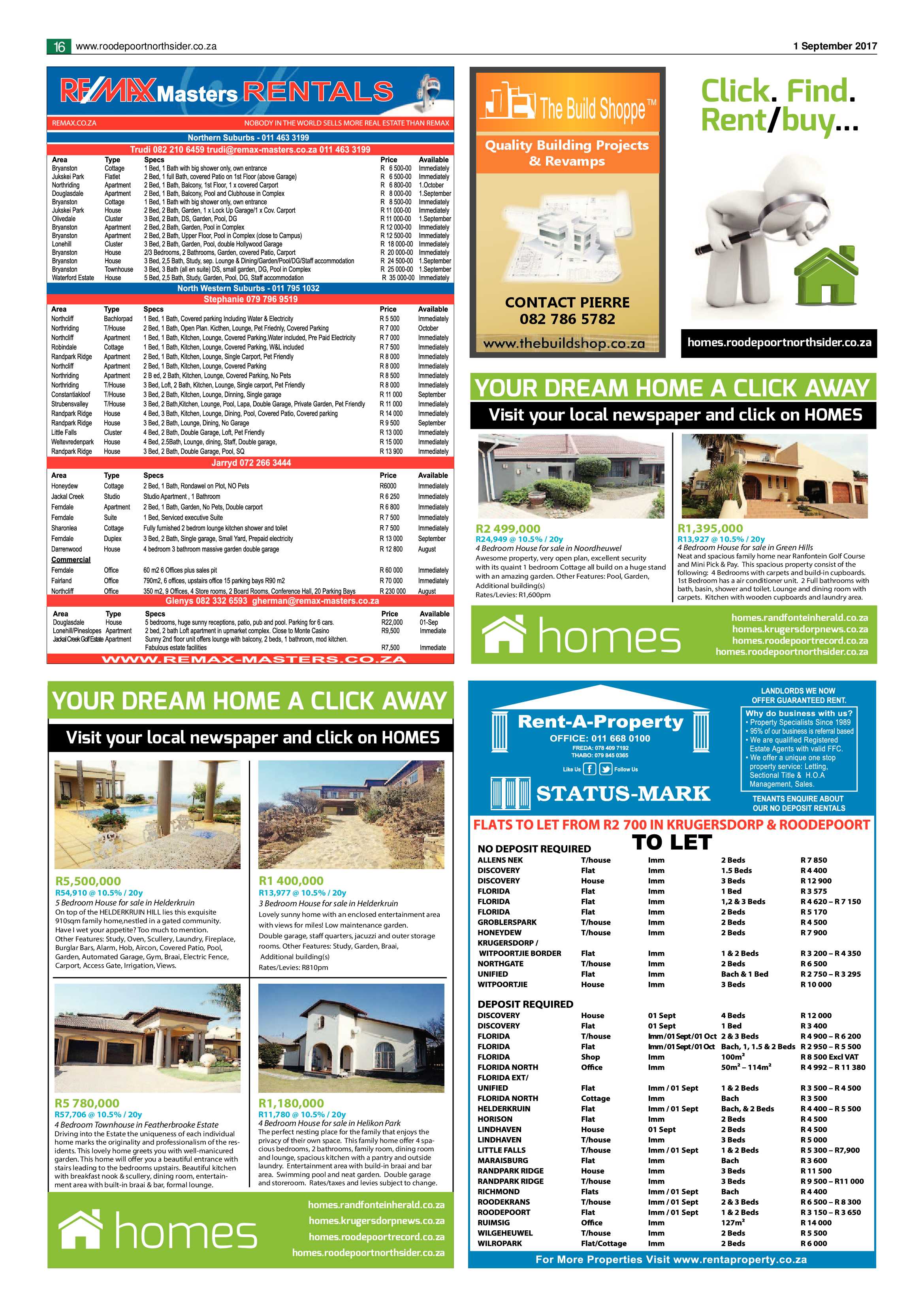 Roodepoort Northsider 1 September 2017 page 16