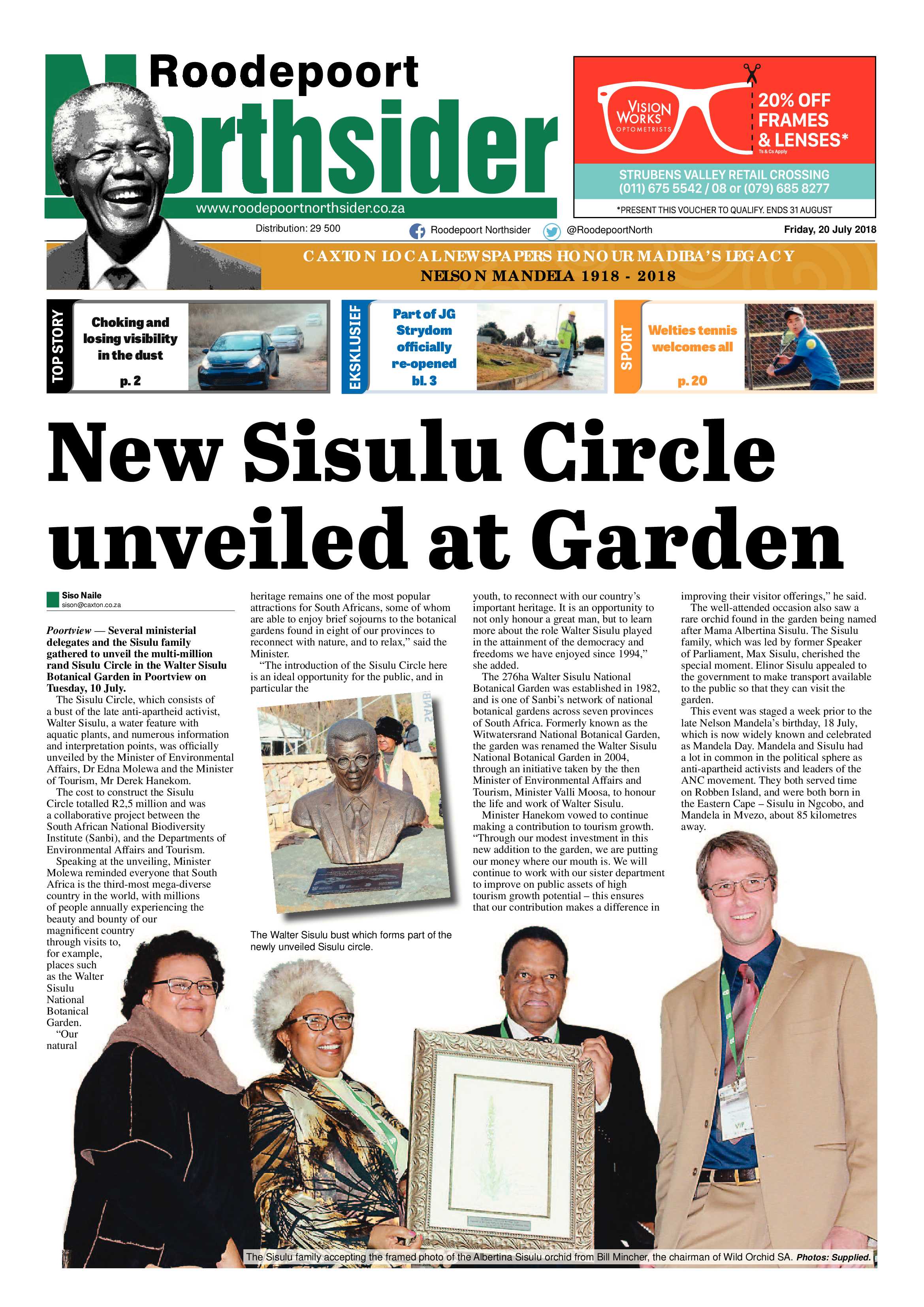 Roodepoort Northsider 20 July 2018 page 1