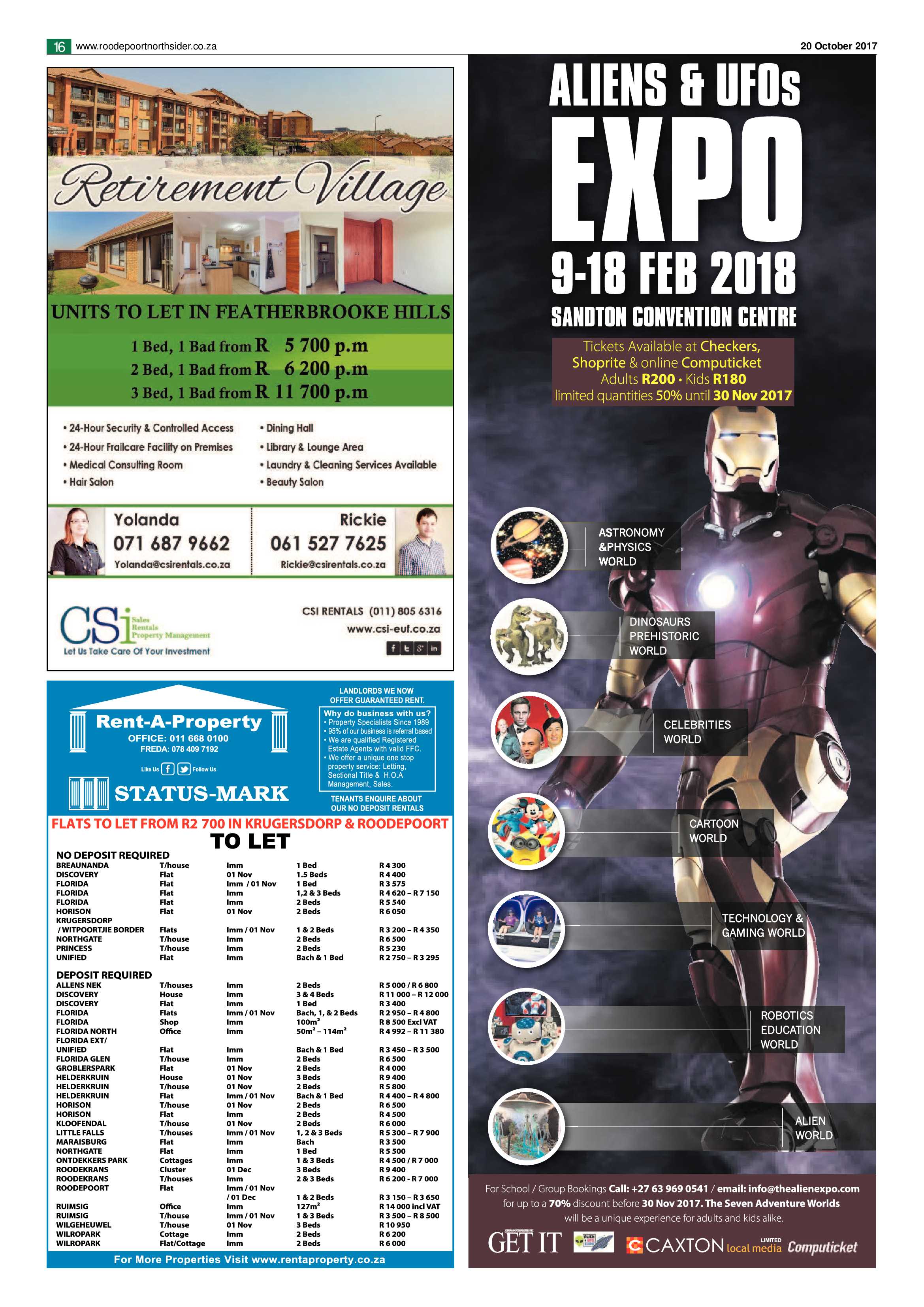 Roodepoort Northsider 20 October 2017 page 16