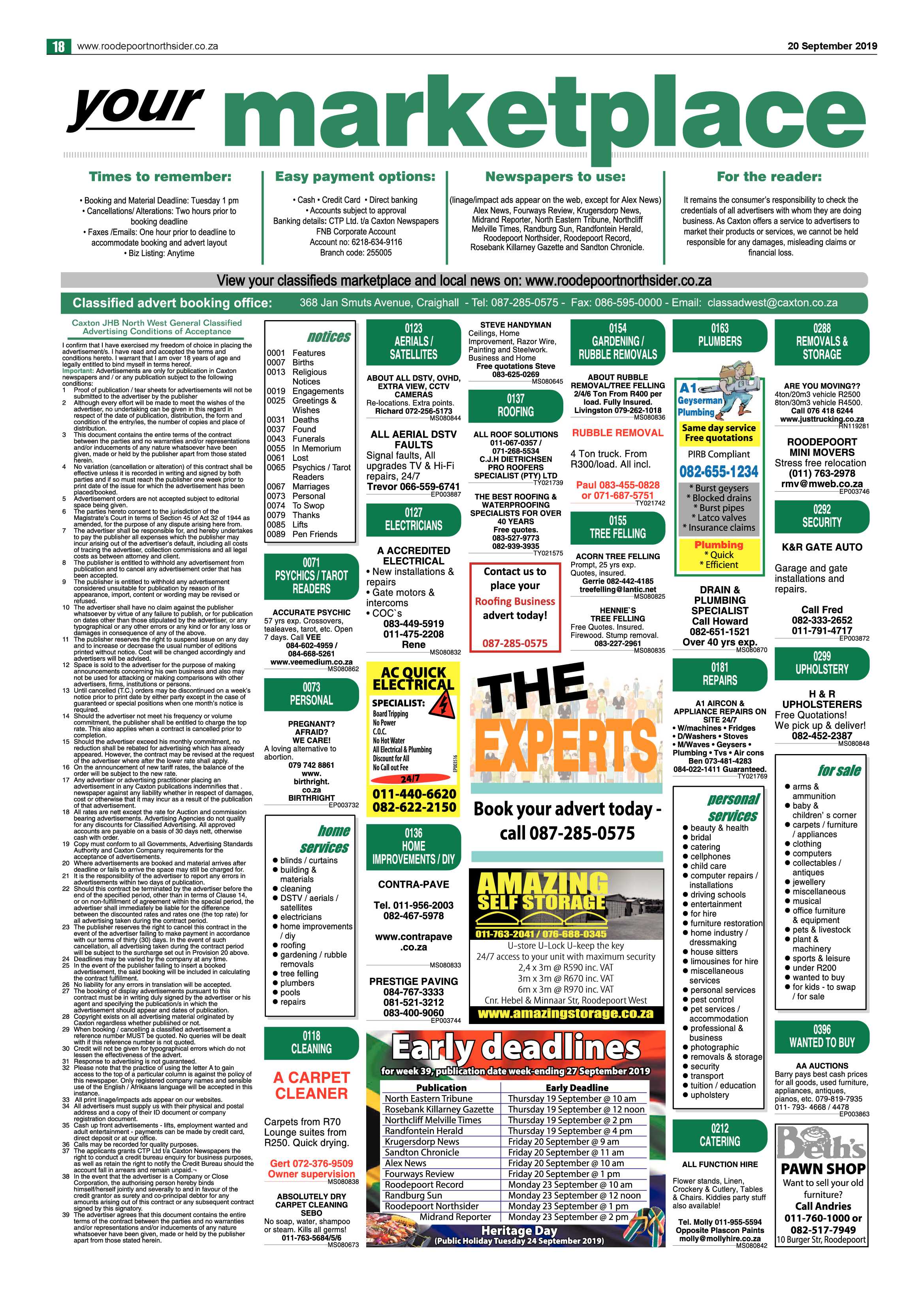 Roodepoort Northsider 20 September 2019 page 18