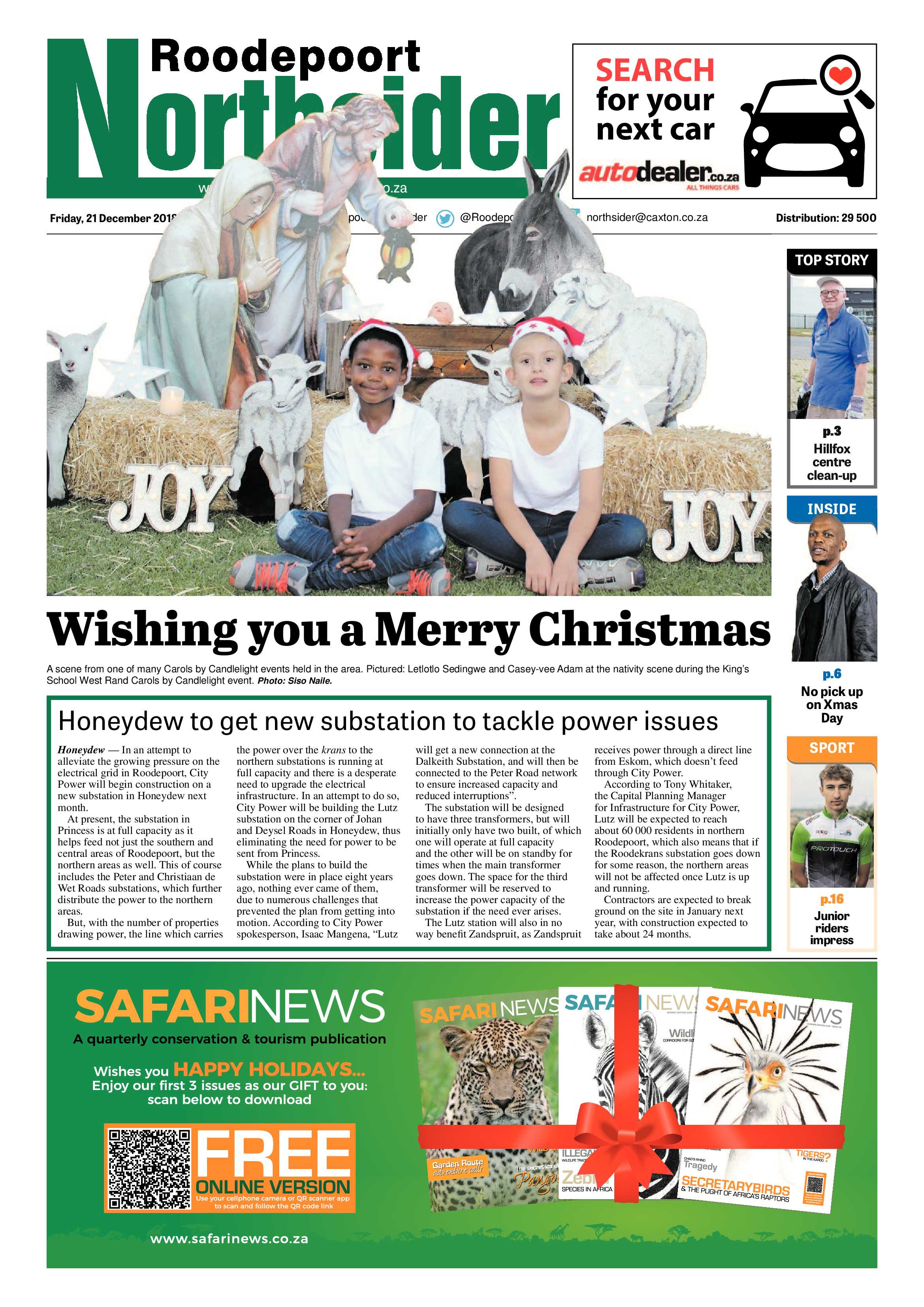 Roodepoort Northsider 21 December 2018 page 1