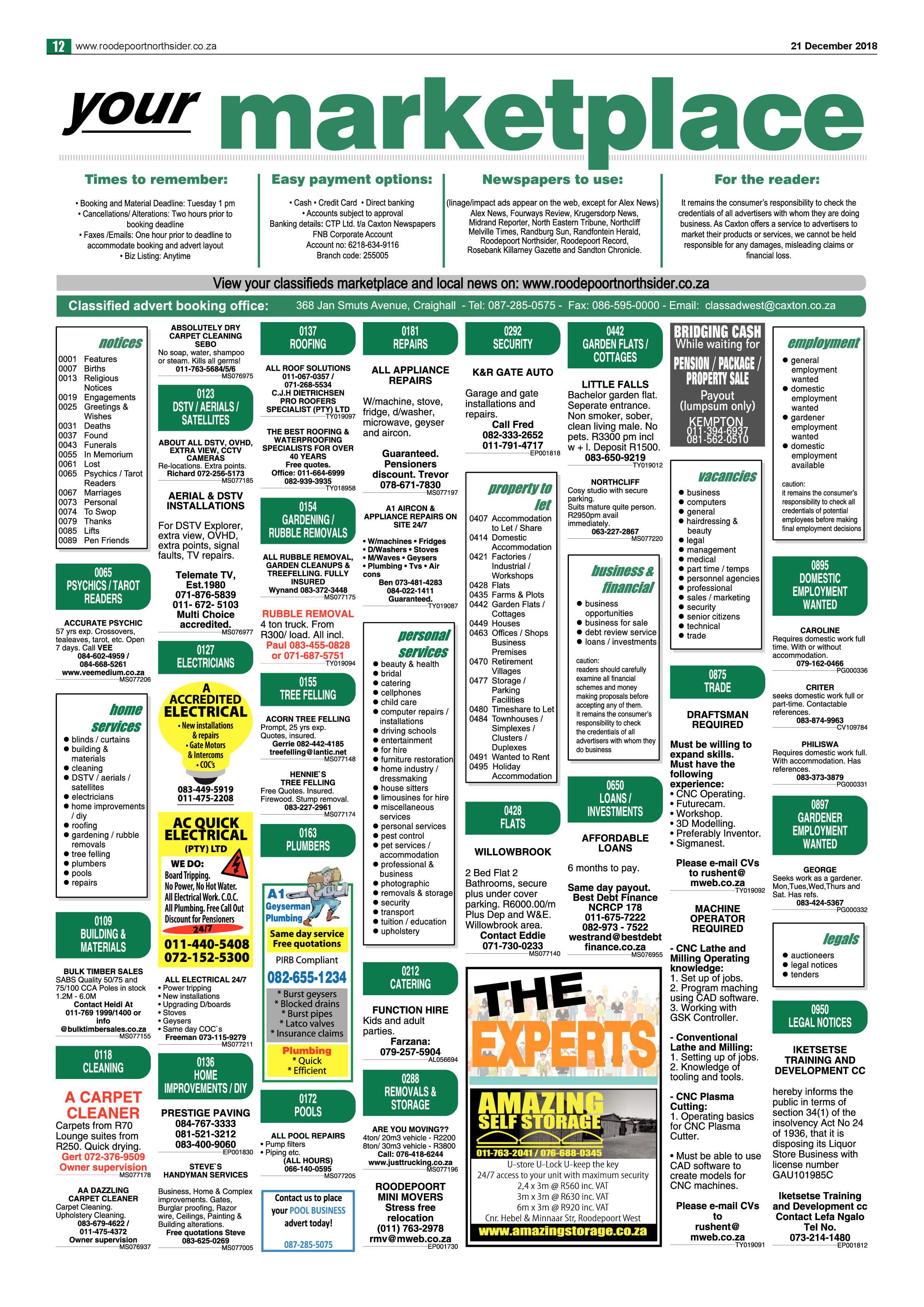 Roodepoort Northsider 21 December 2018 page 12