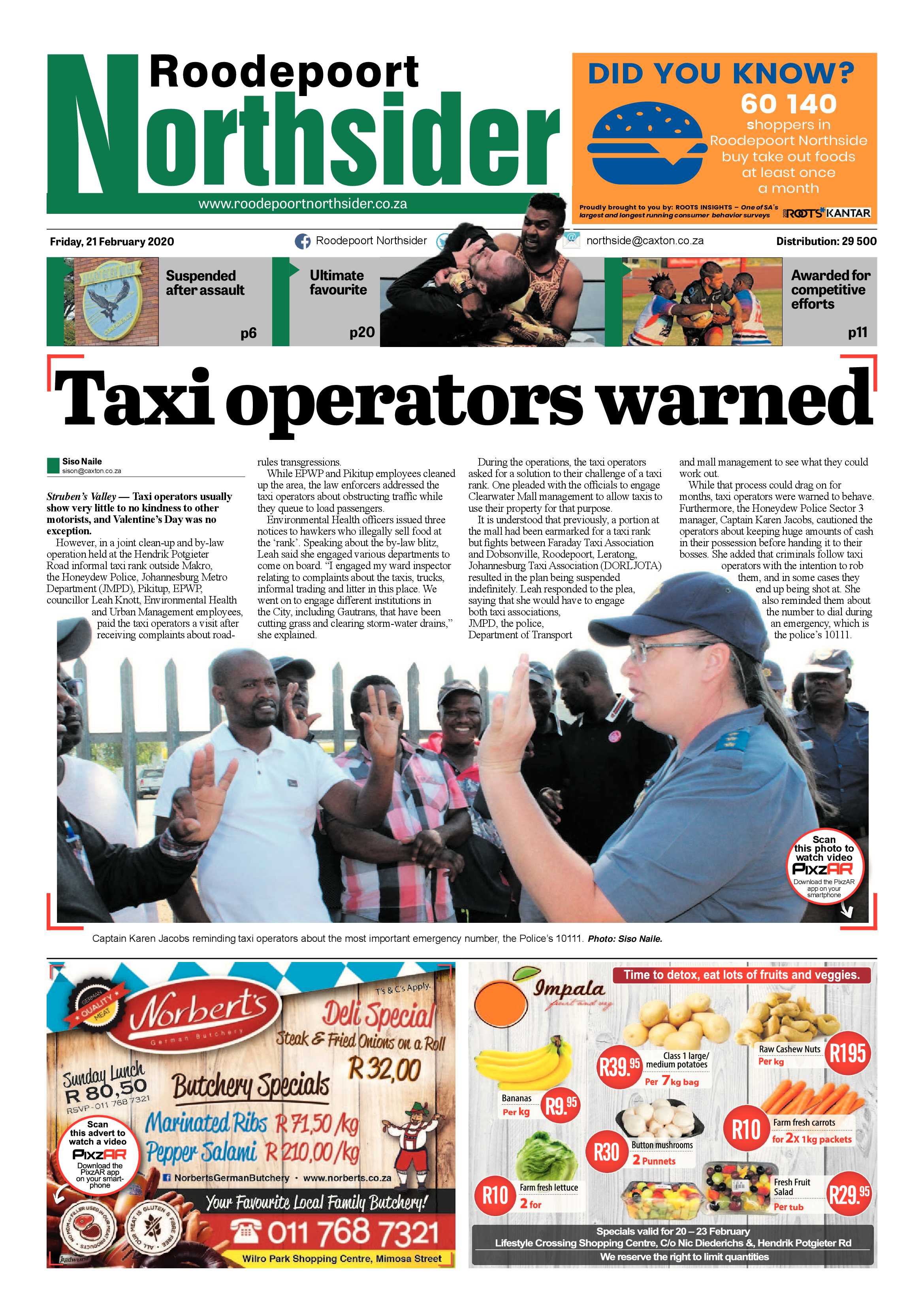 Roodepoort Northsider 21 February 2020 page 1