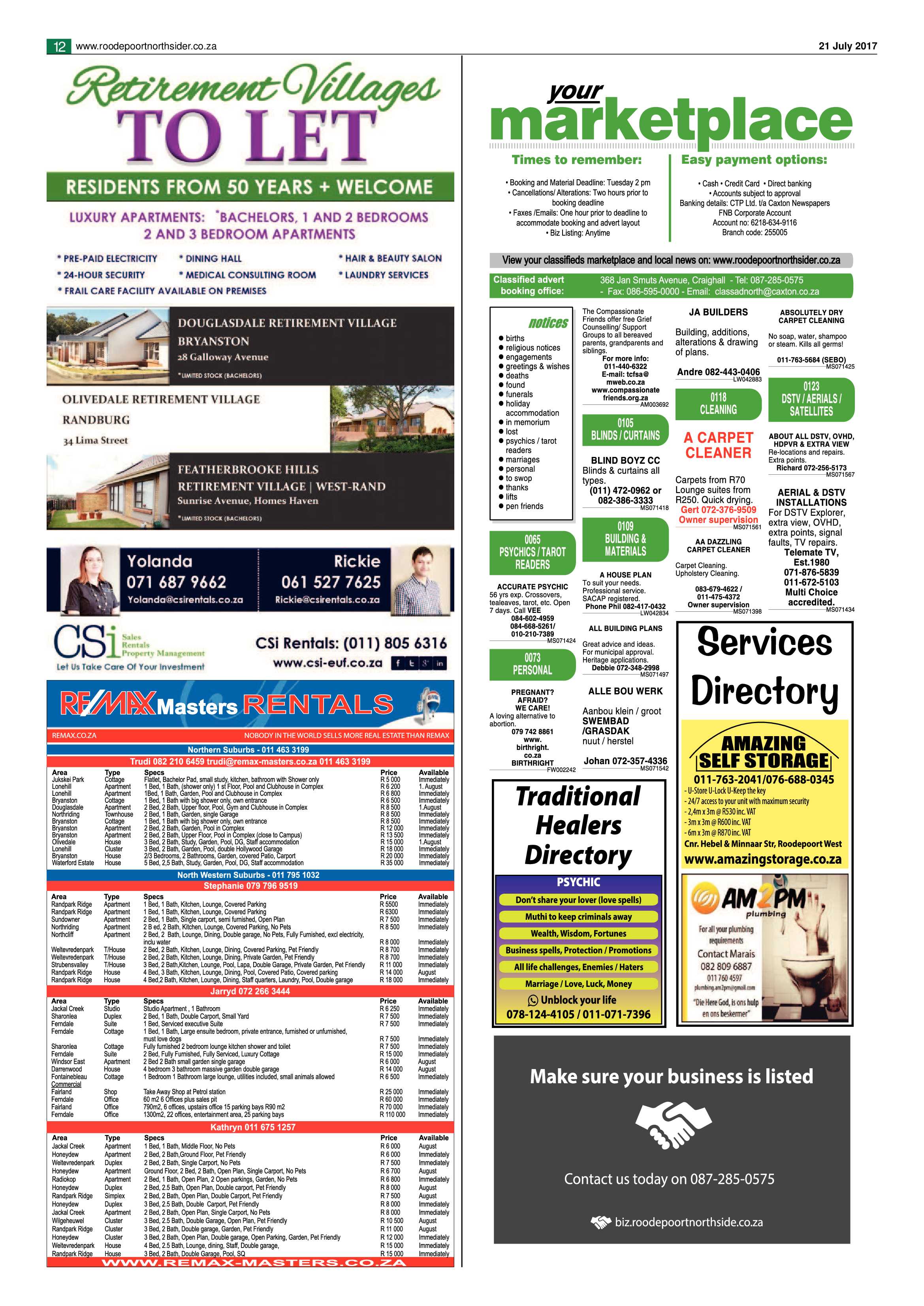 Roodepoort Northsider 21 July 2017 page 12