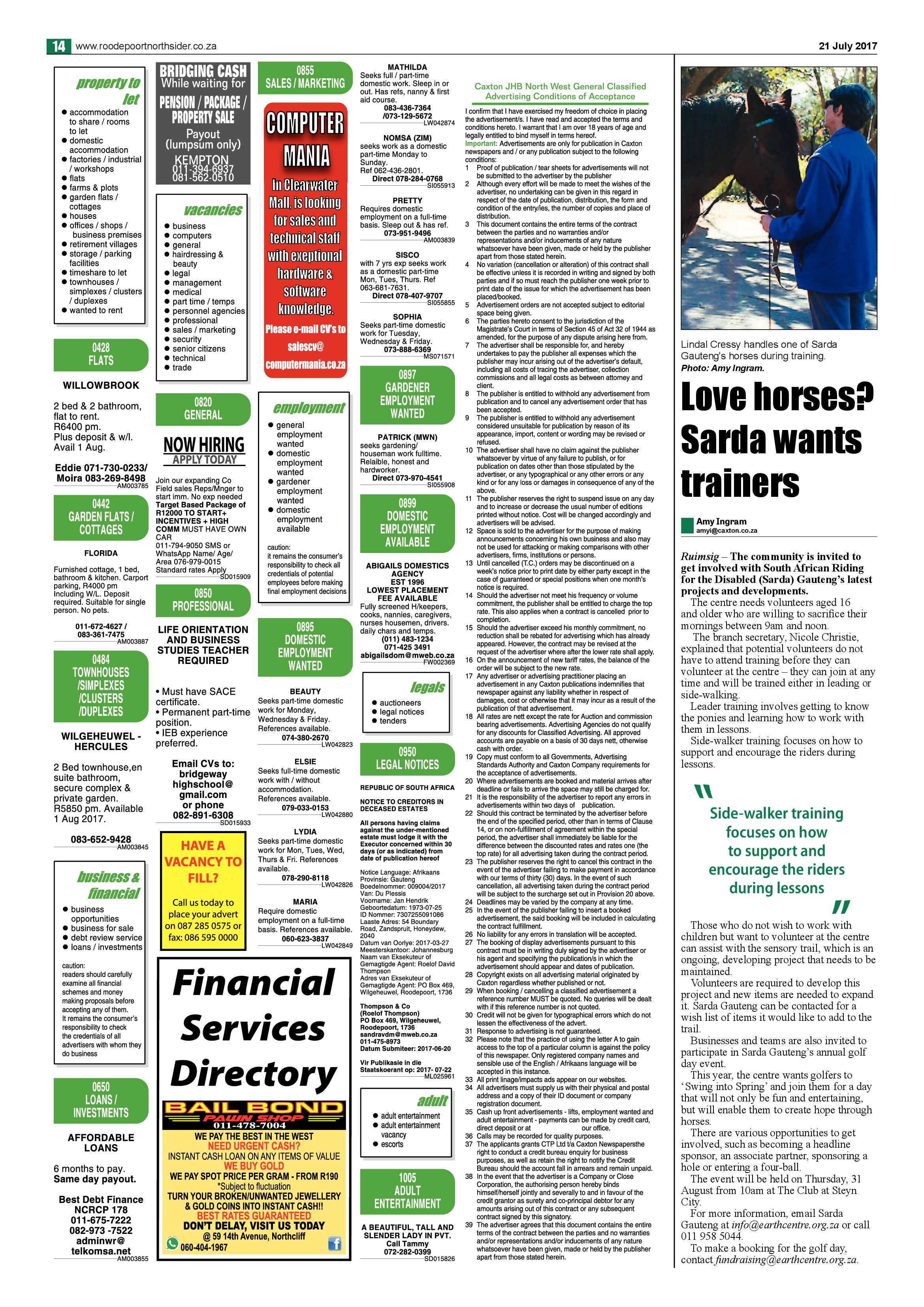 Roodepoort Northsider 21 July 2017 page 14