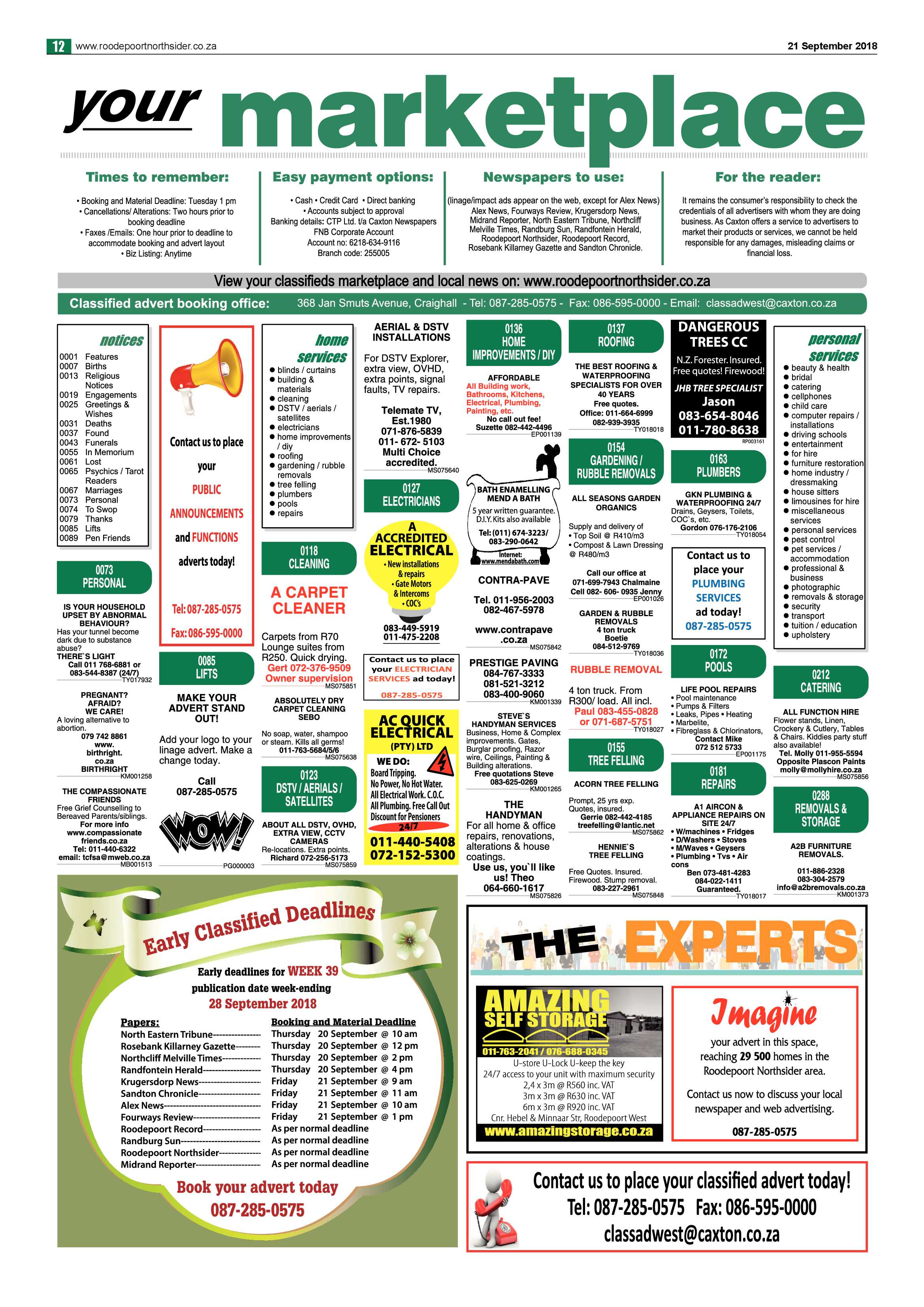 Roodepoort Northsider 21 September 2018 page 12