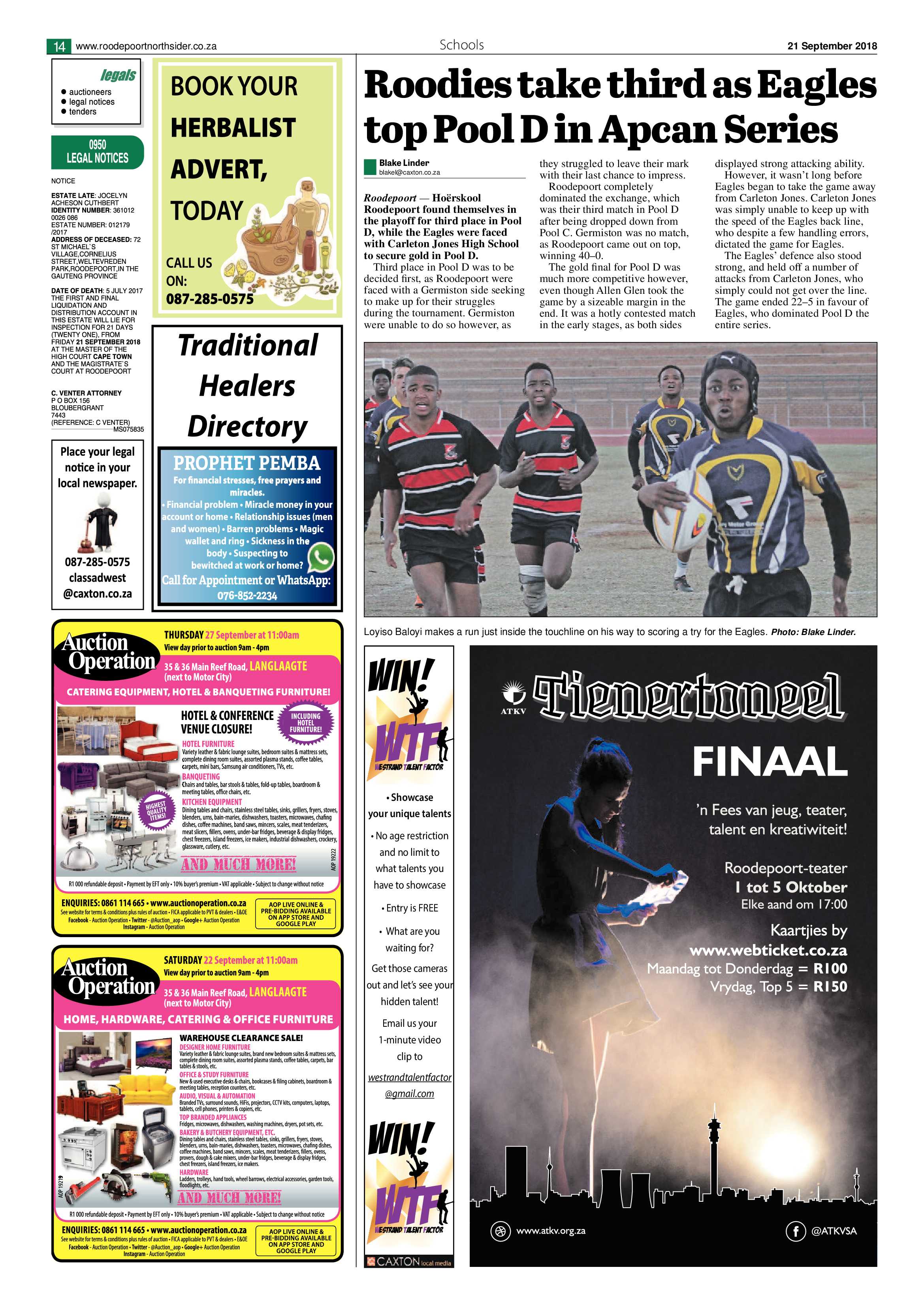 Roodepoort Northsider 21 September 2018 page 14