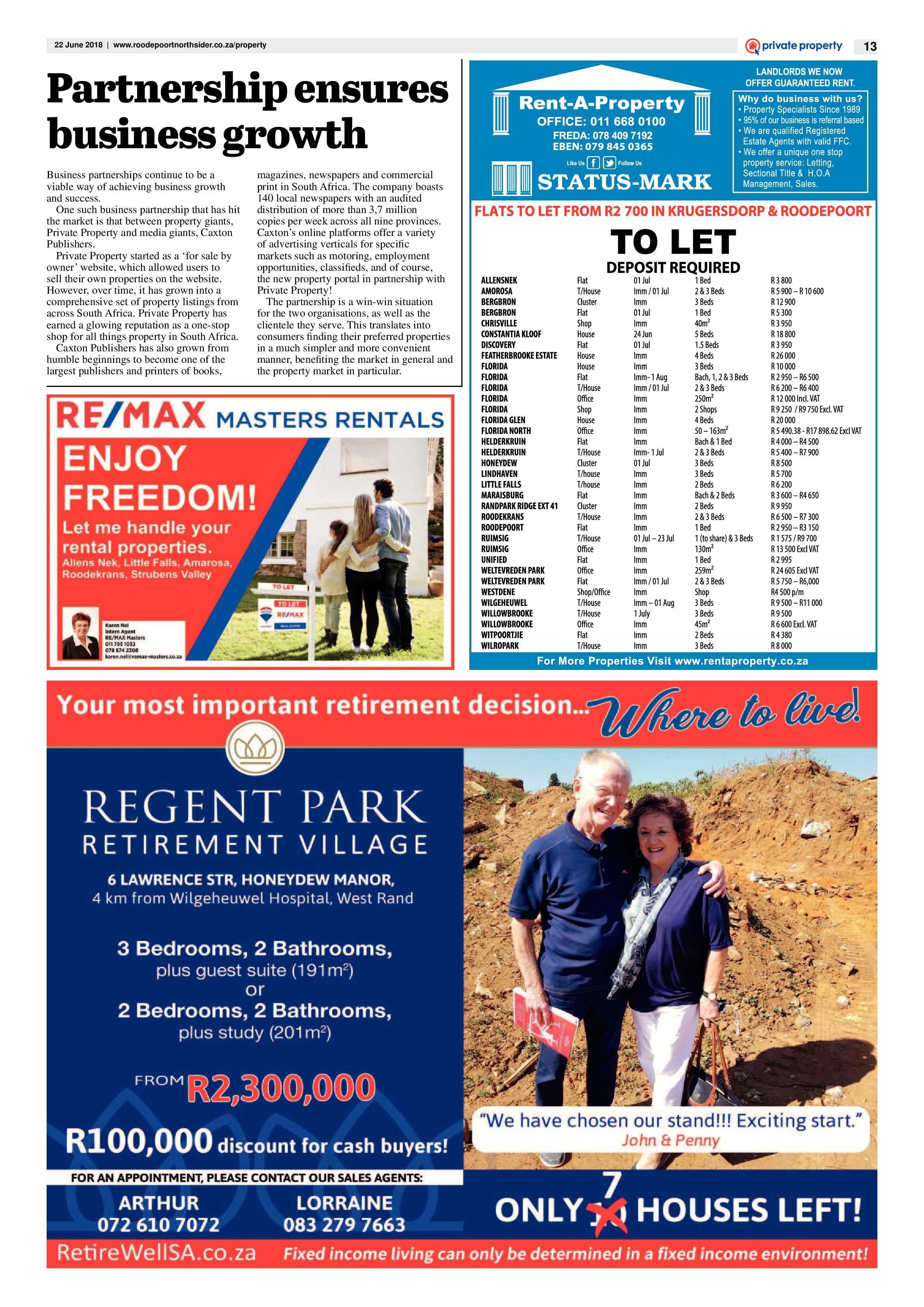 Roodepoort Northsider 22 June 2018 page 13