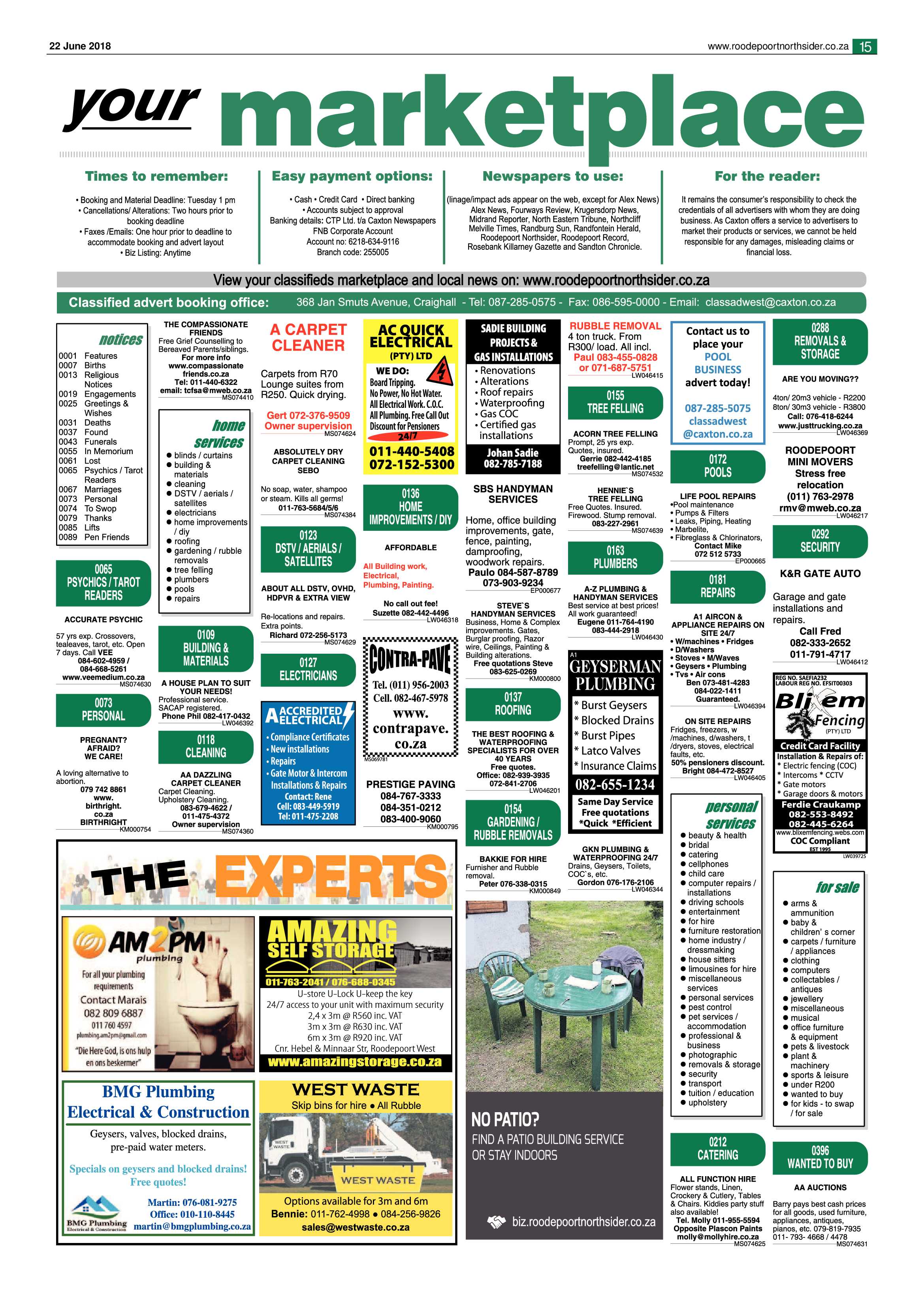 Roodepoort Northsider 22 June 2018 page 15