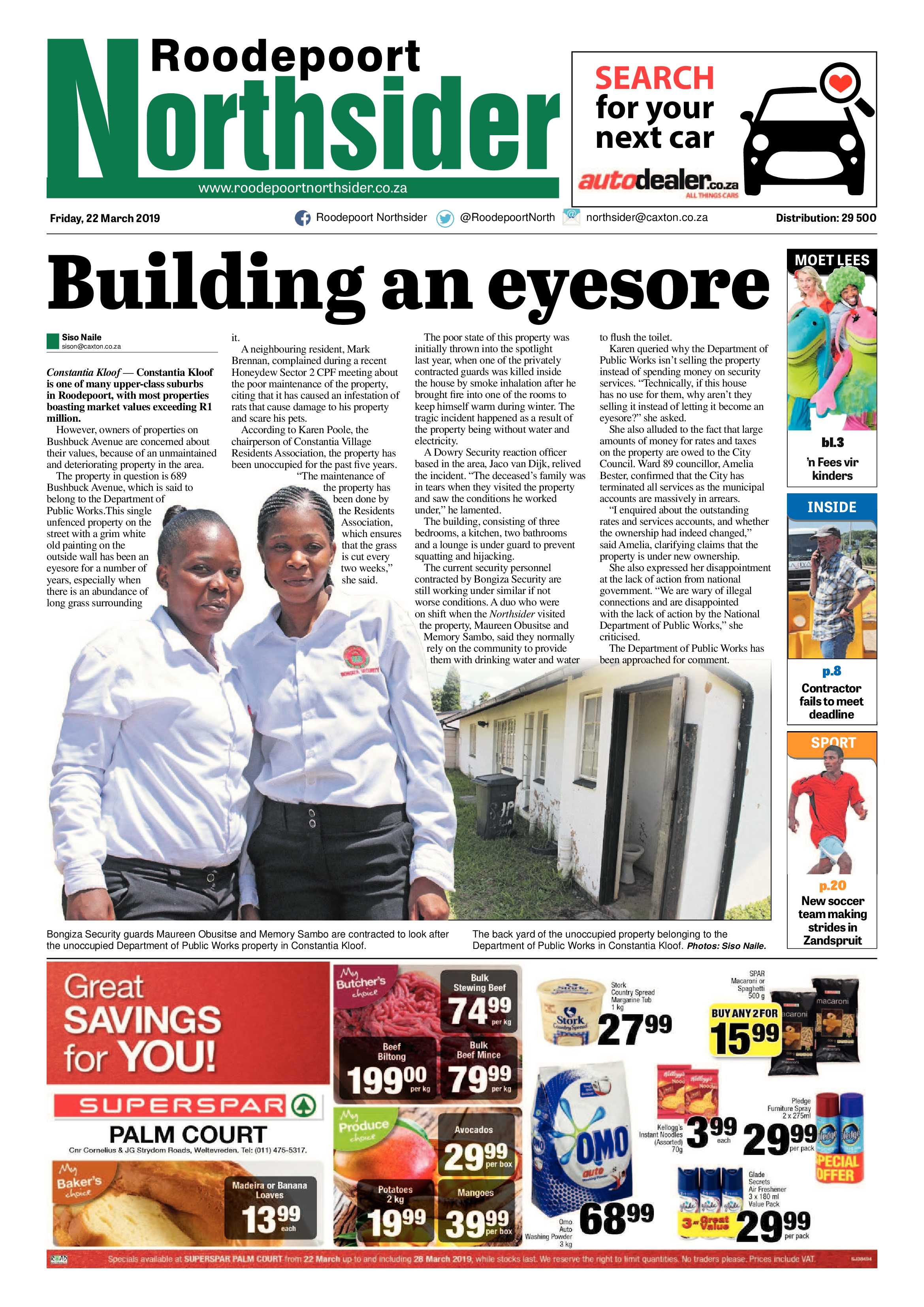 Roodepoort Northsider 22 March 2019 page 1
