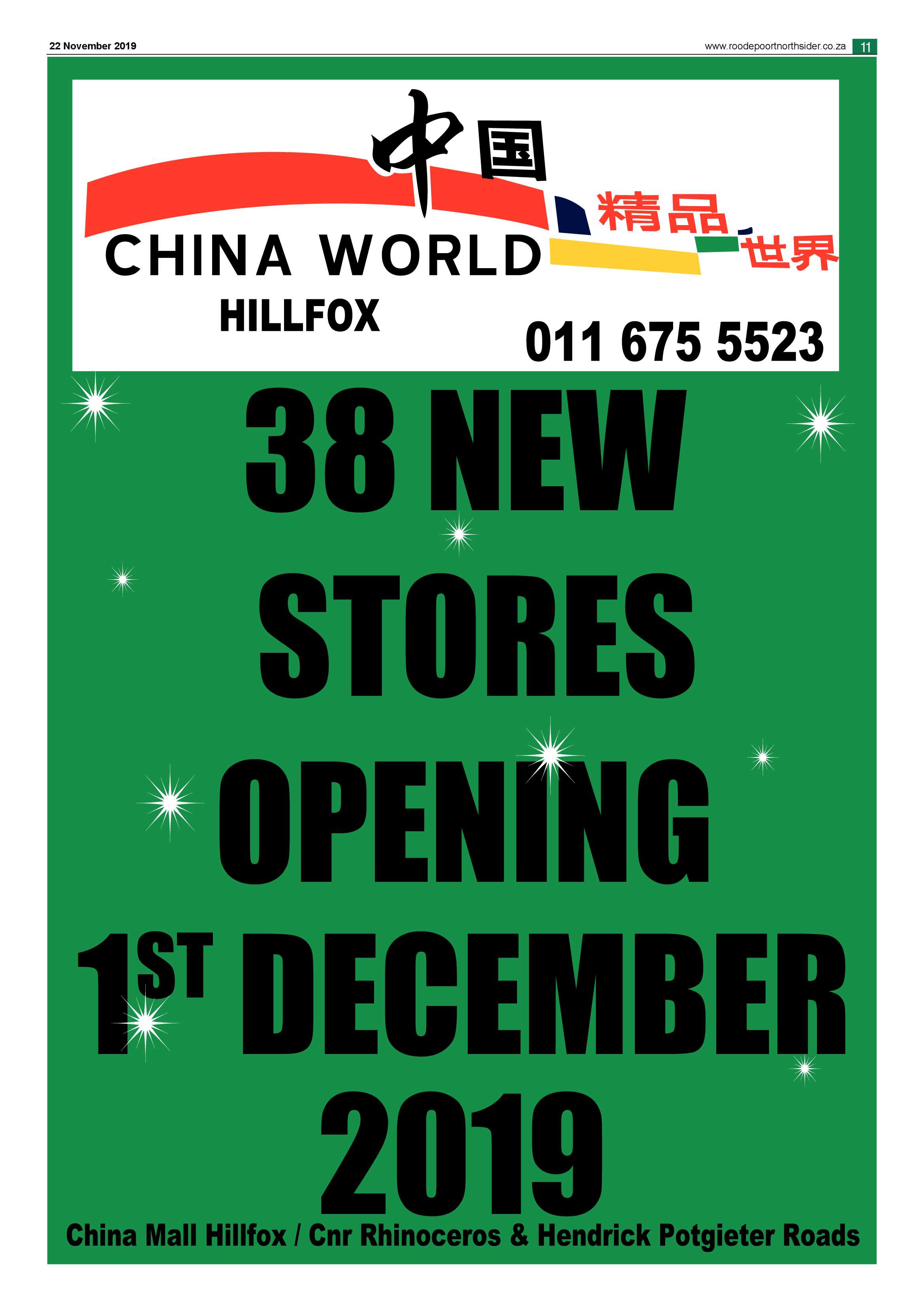 Roodepoort Northsider 22 November 2019 page 11