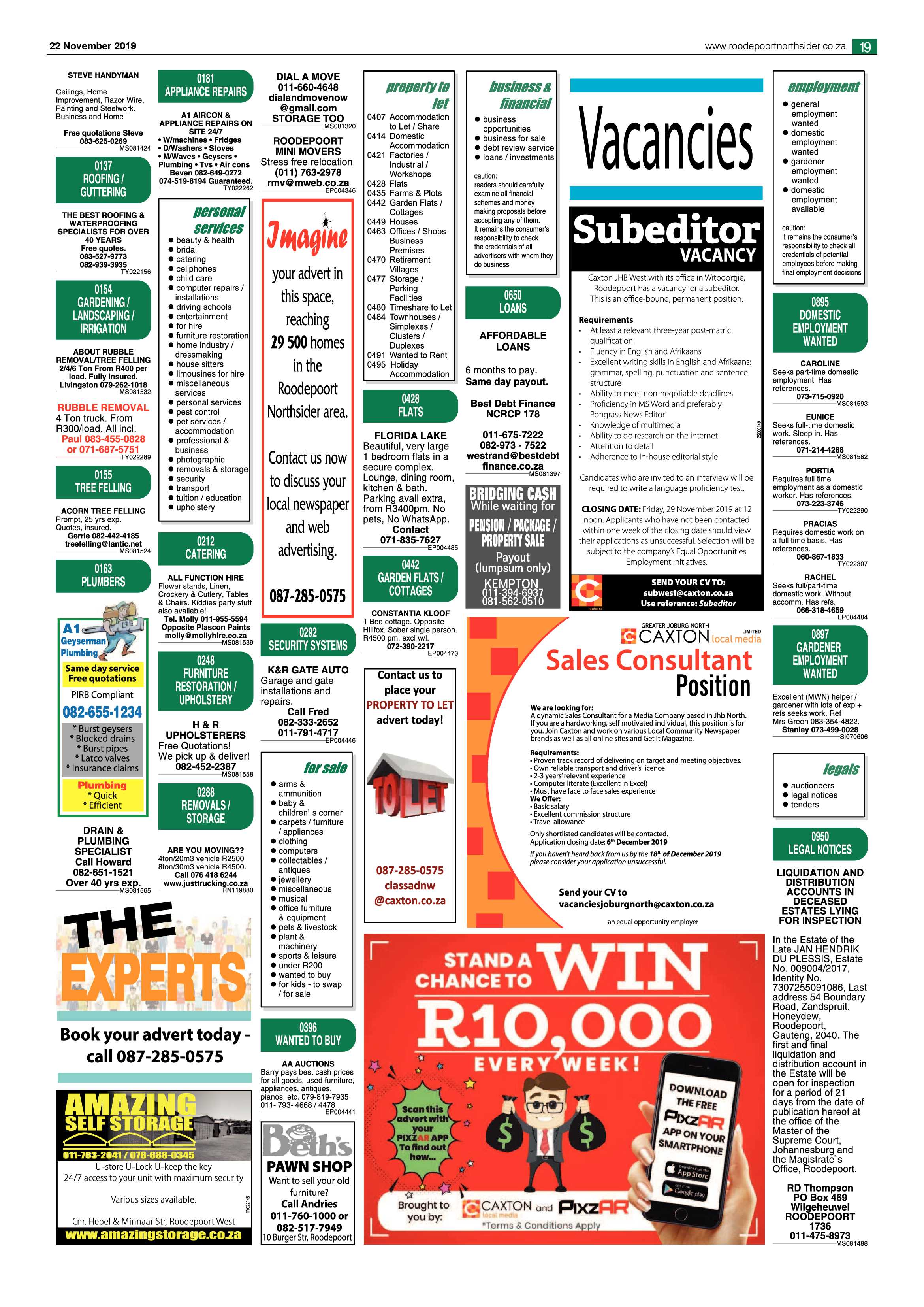 Roodepoort Northsider 22 November 2019 page 19
