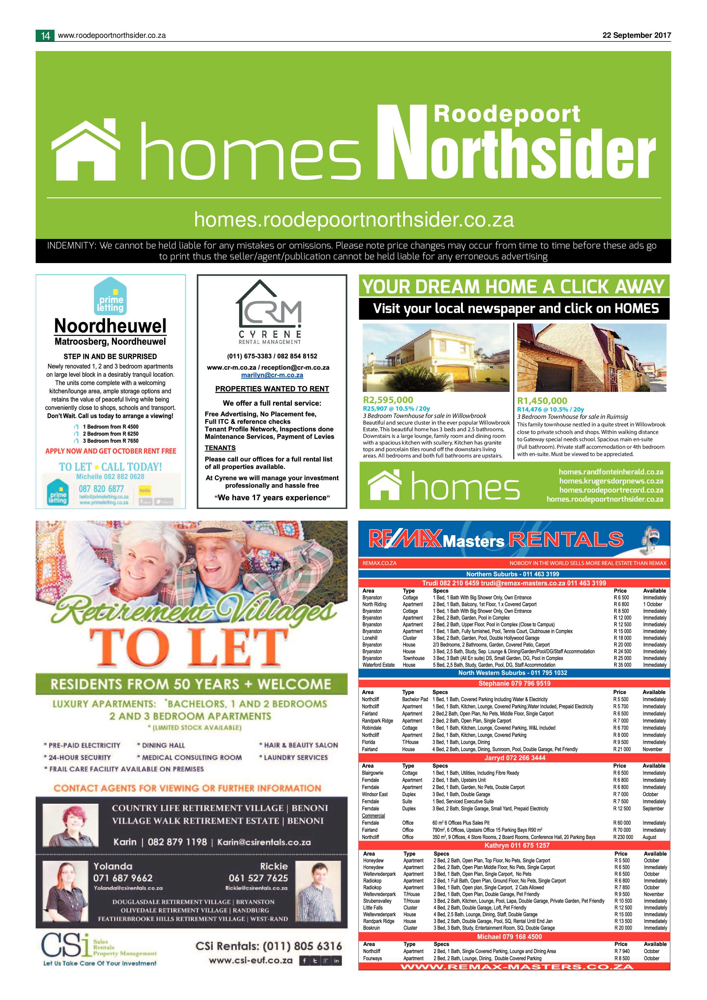 Roodepoort Northsider 22 September 2017 page 14