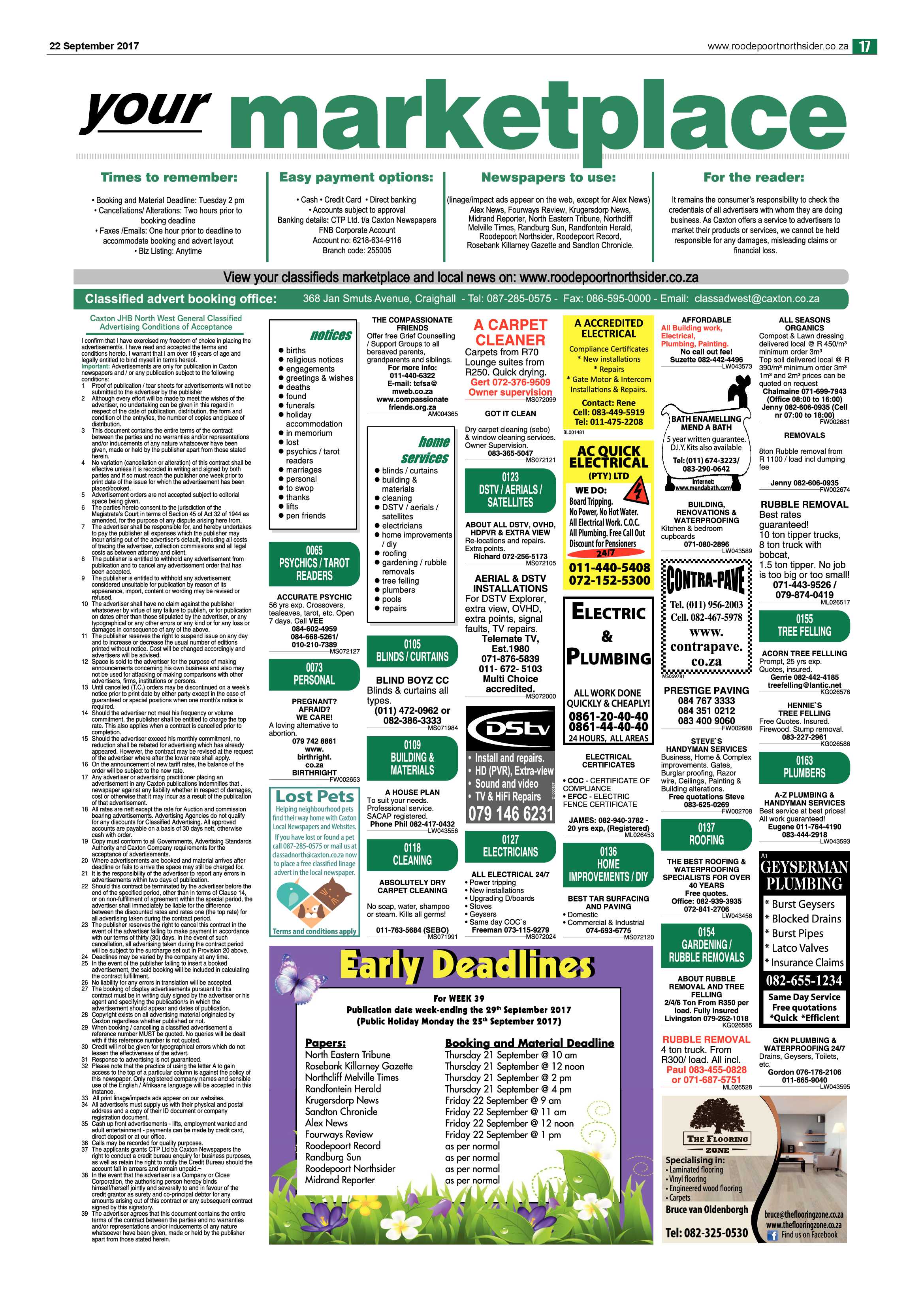 Roodepoort Northsider 22 September 2017 page 17