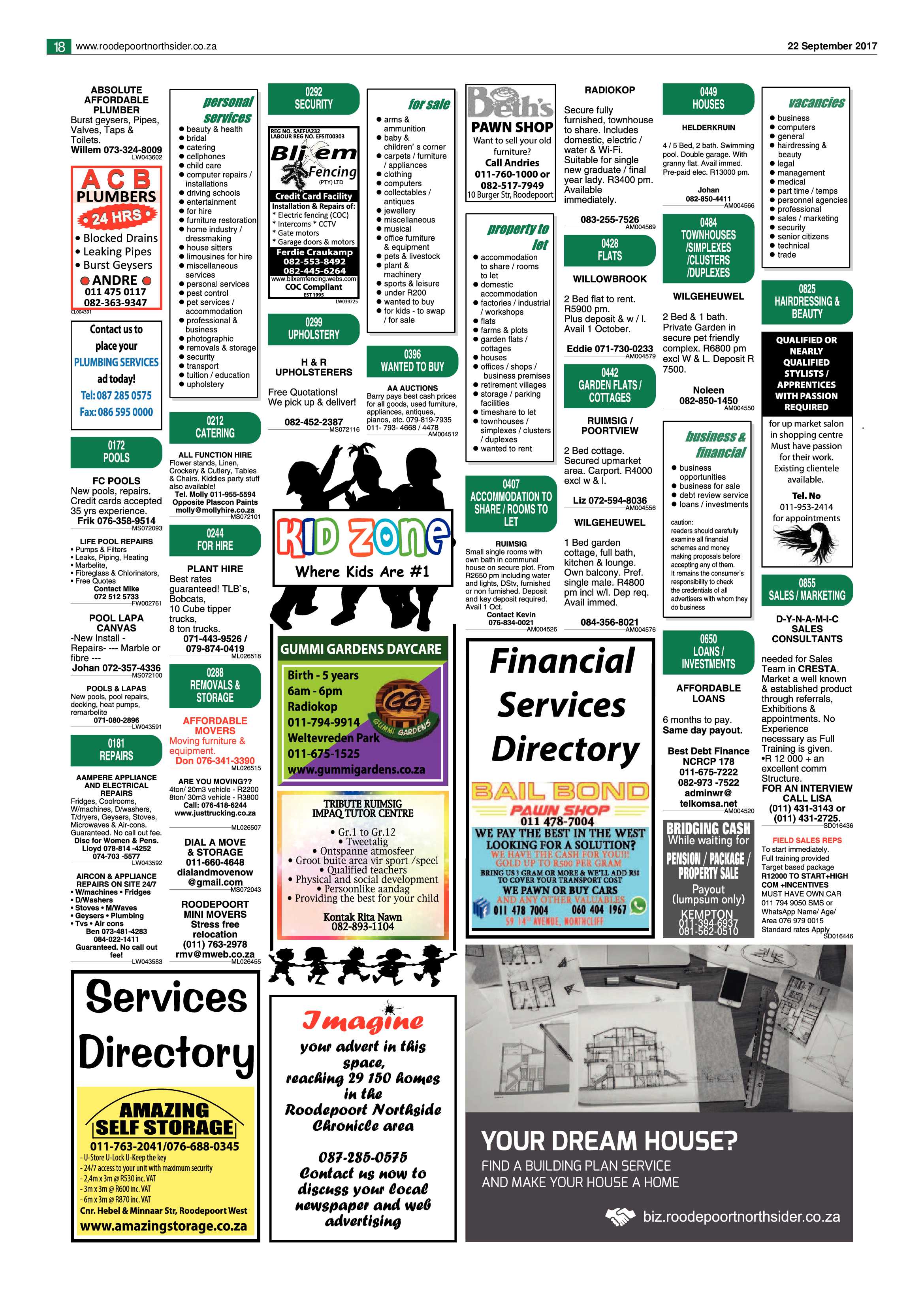 Roodepoort Northsider 22 September 2017 page 18