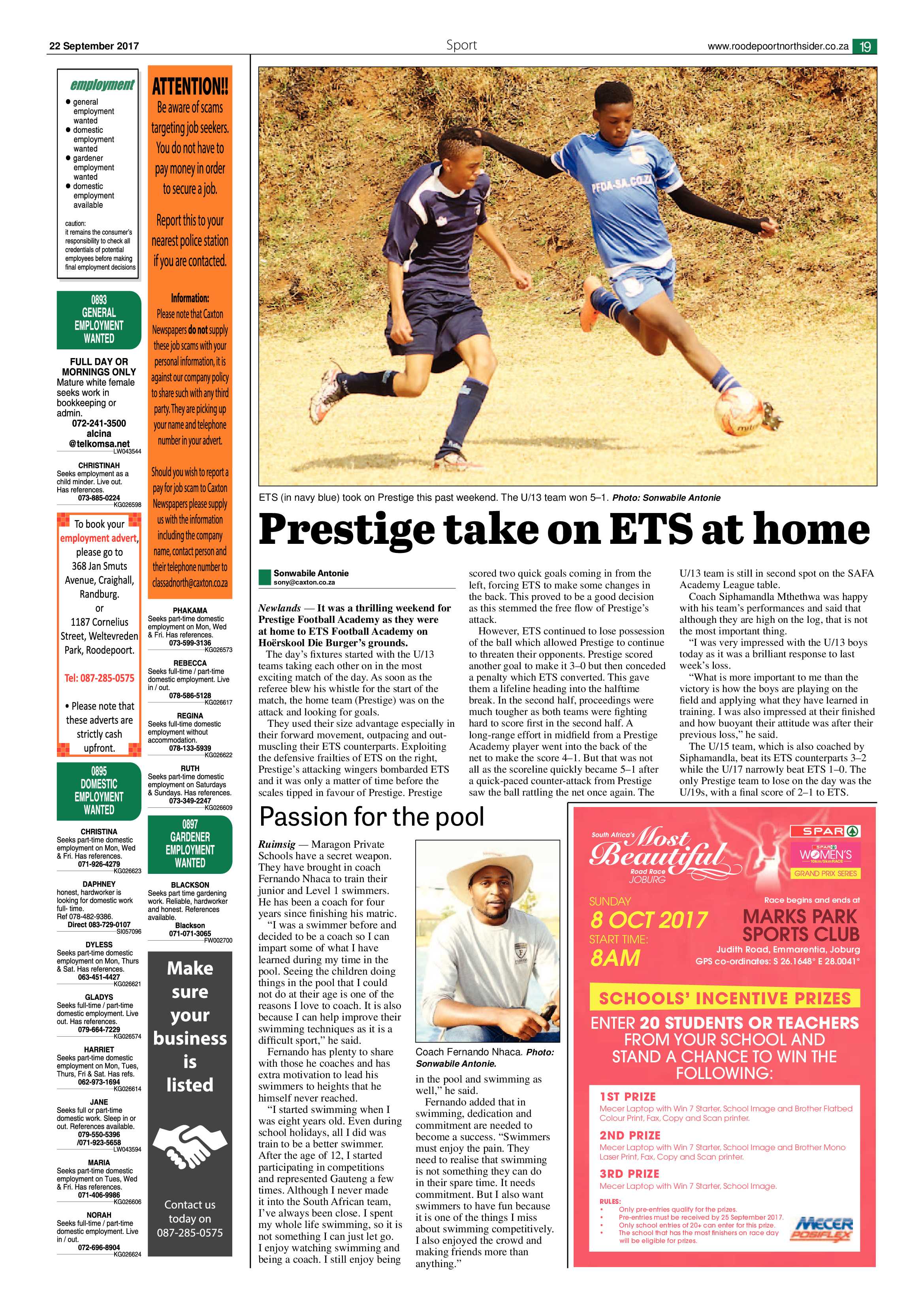 Roodepoort Northsider 22 September 2017 page 19