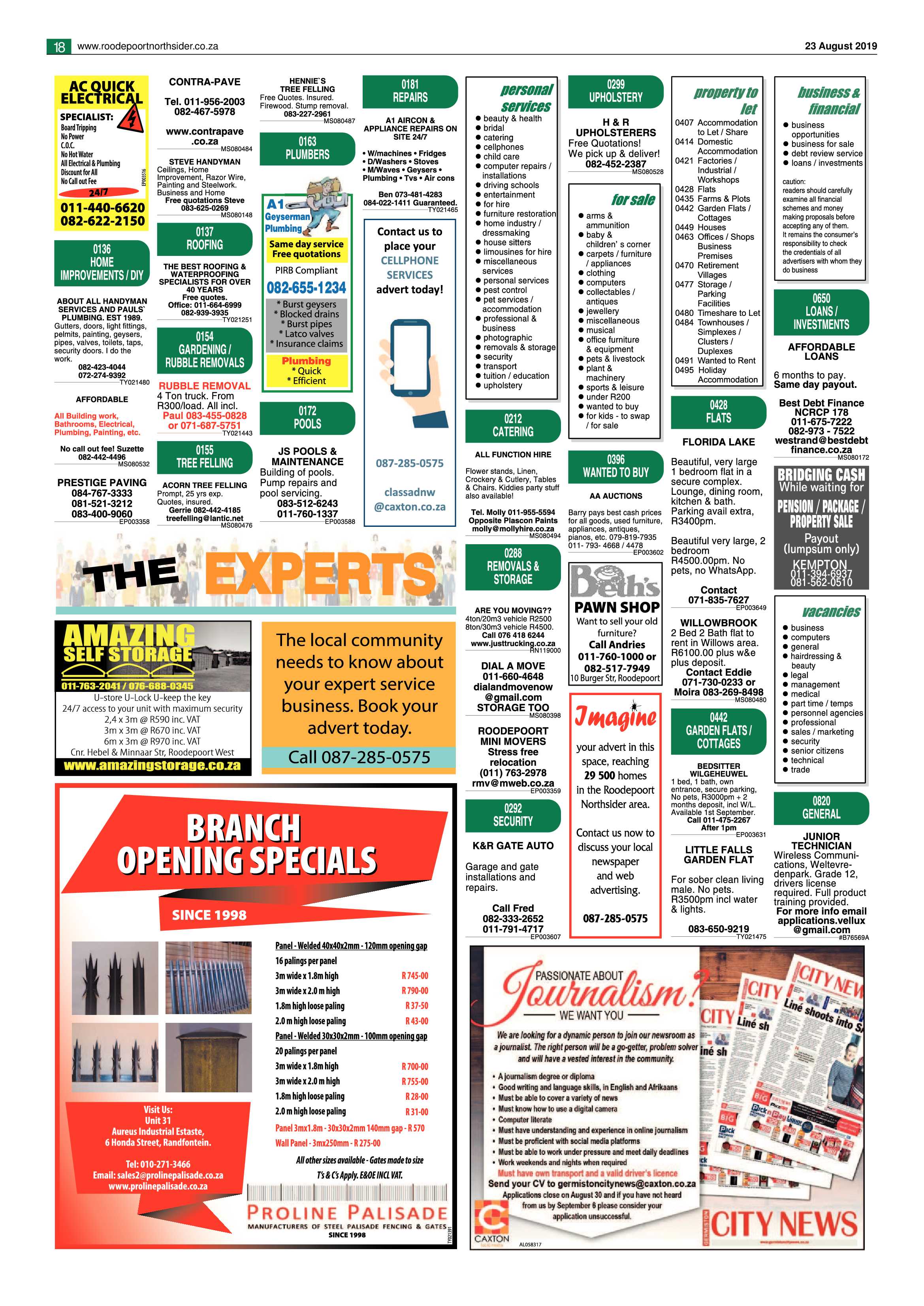 Roodepoort Northsider 23 August 2019 page 18