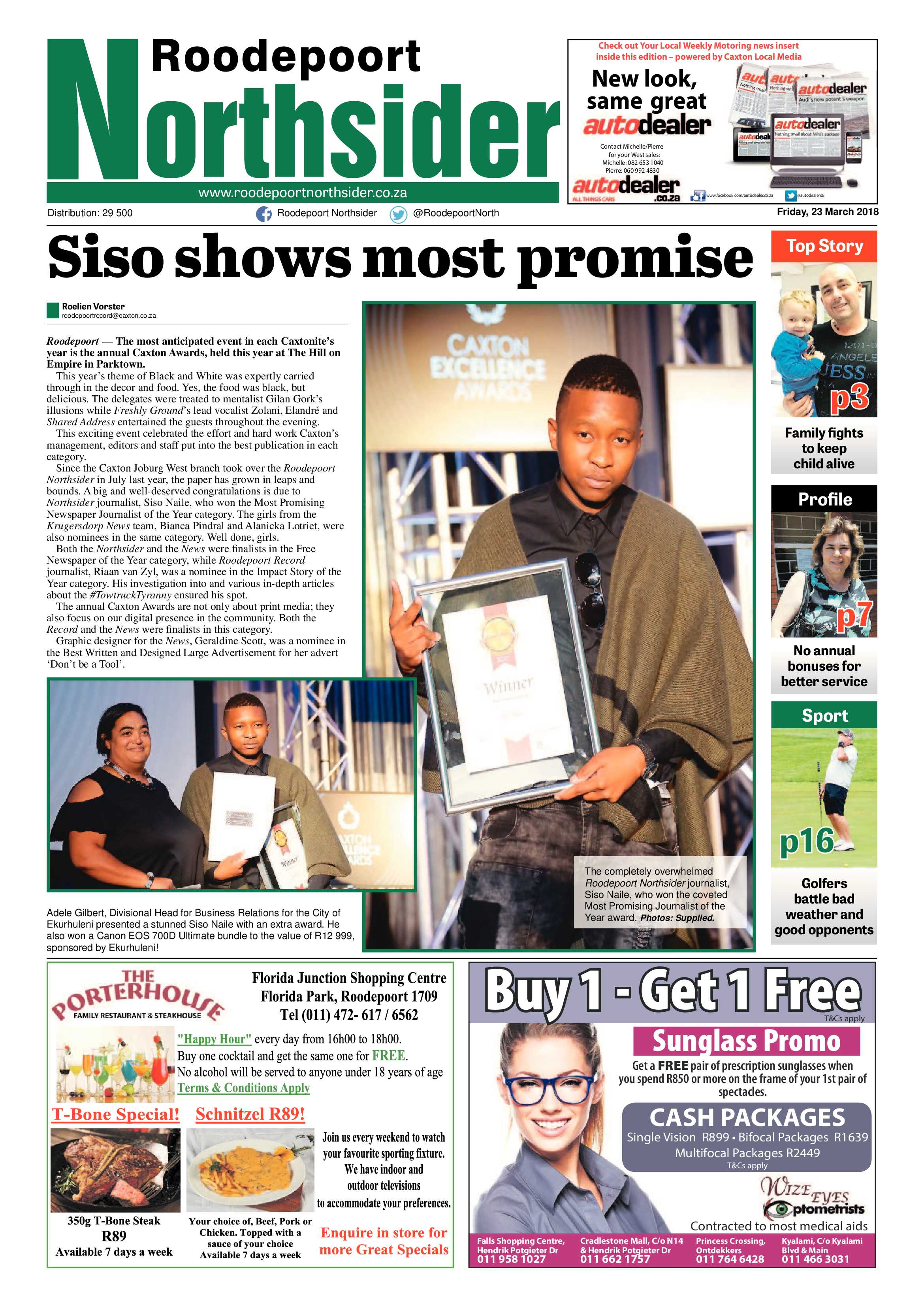 Roodepoort Northsider 23 March 2018 page 1