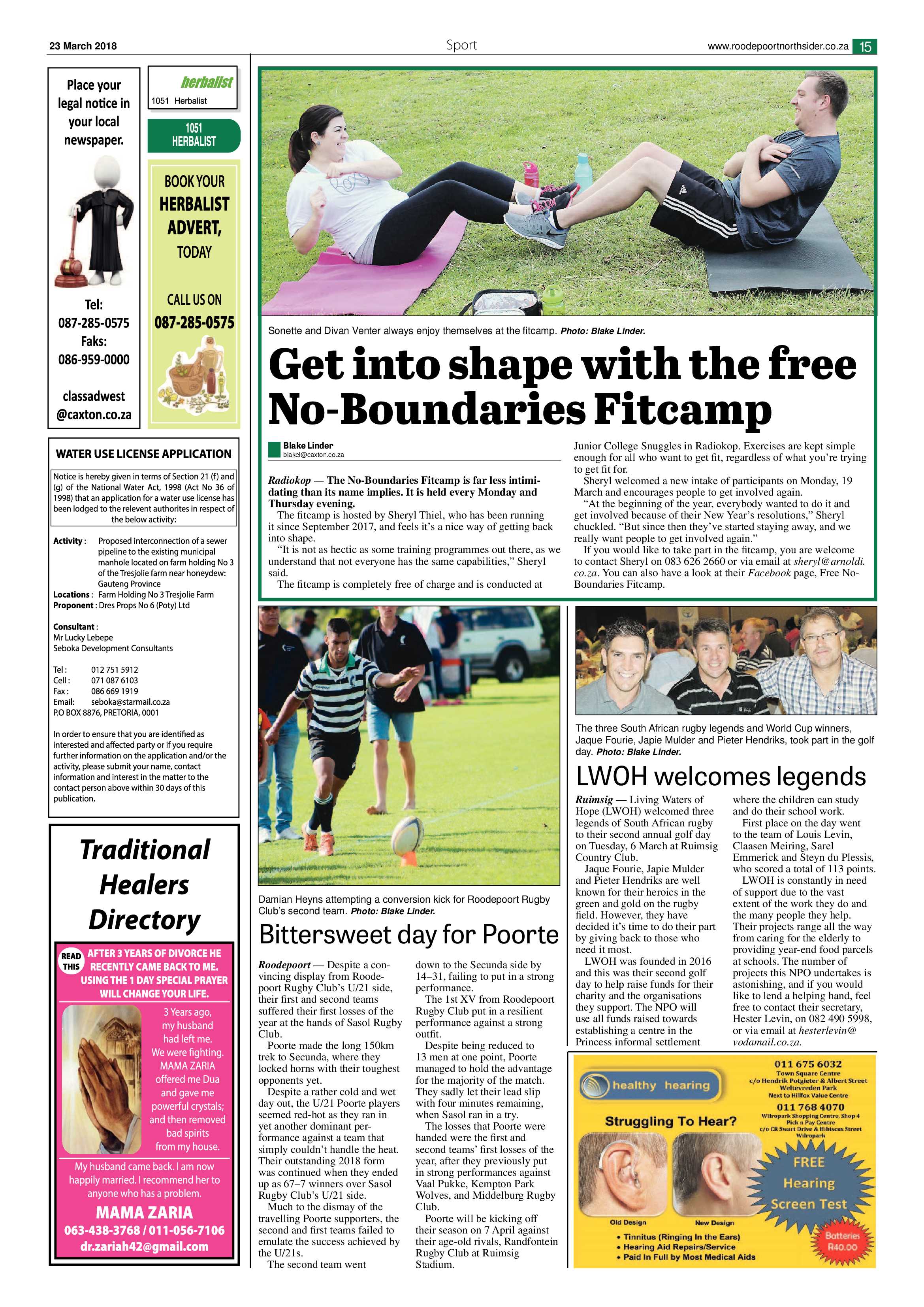 Roodepoort Northsider 23 March 2018 page 15