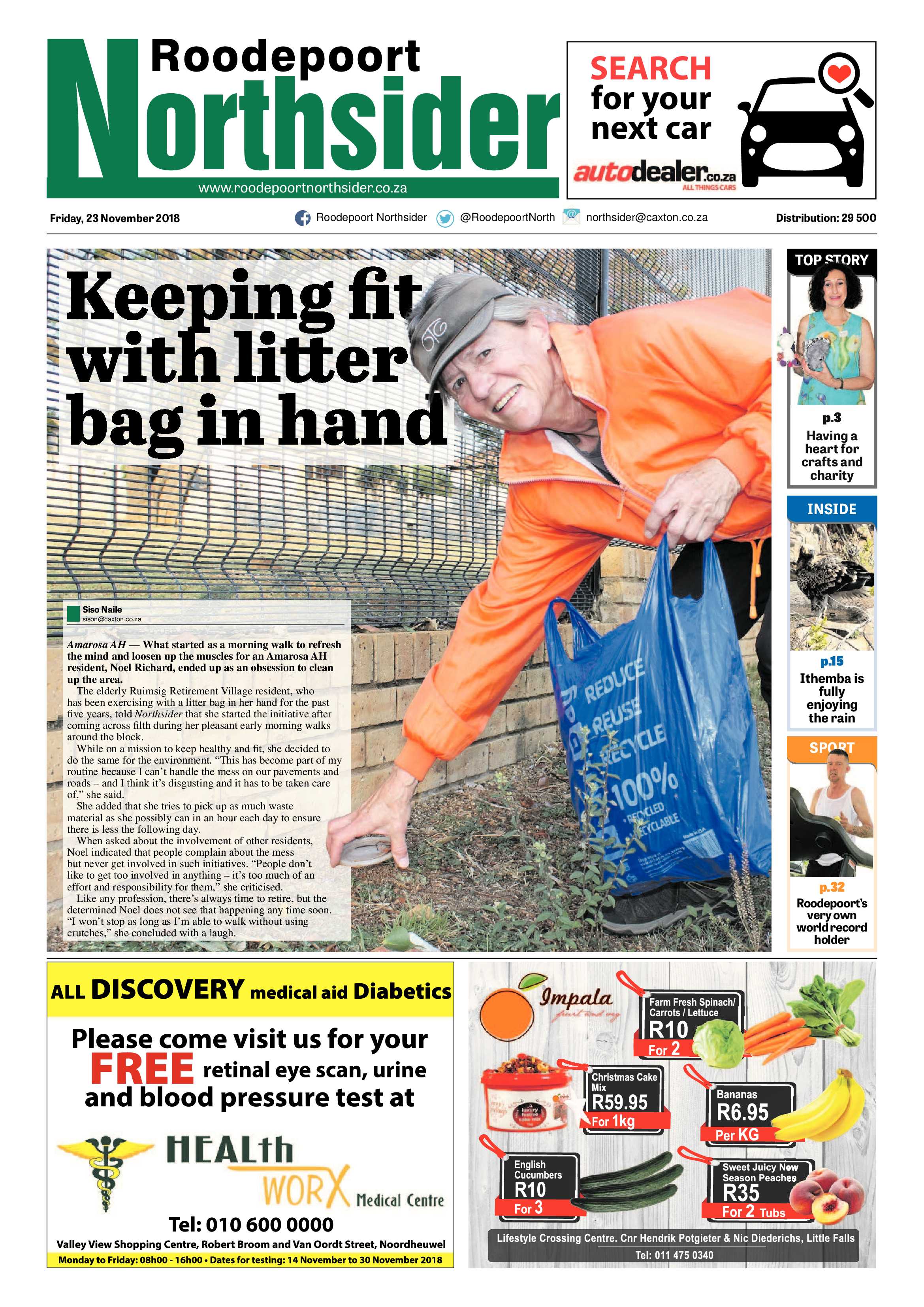 Roodepoort Northsider 23 November 2018 page 1