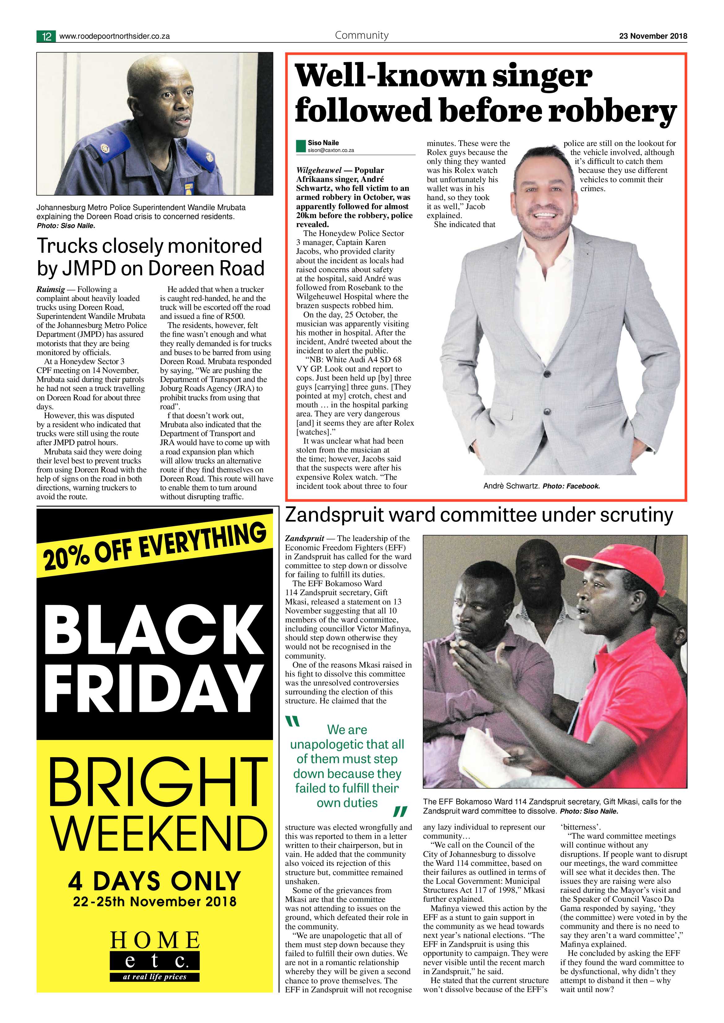 Roodepoort Northsider 23 November 2018 page 12