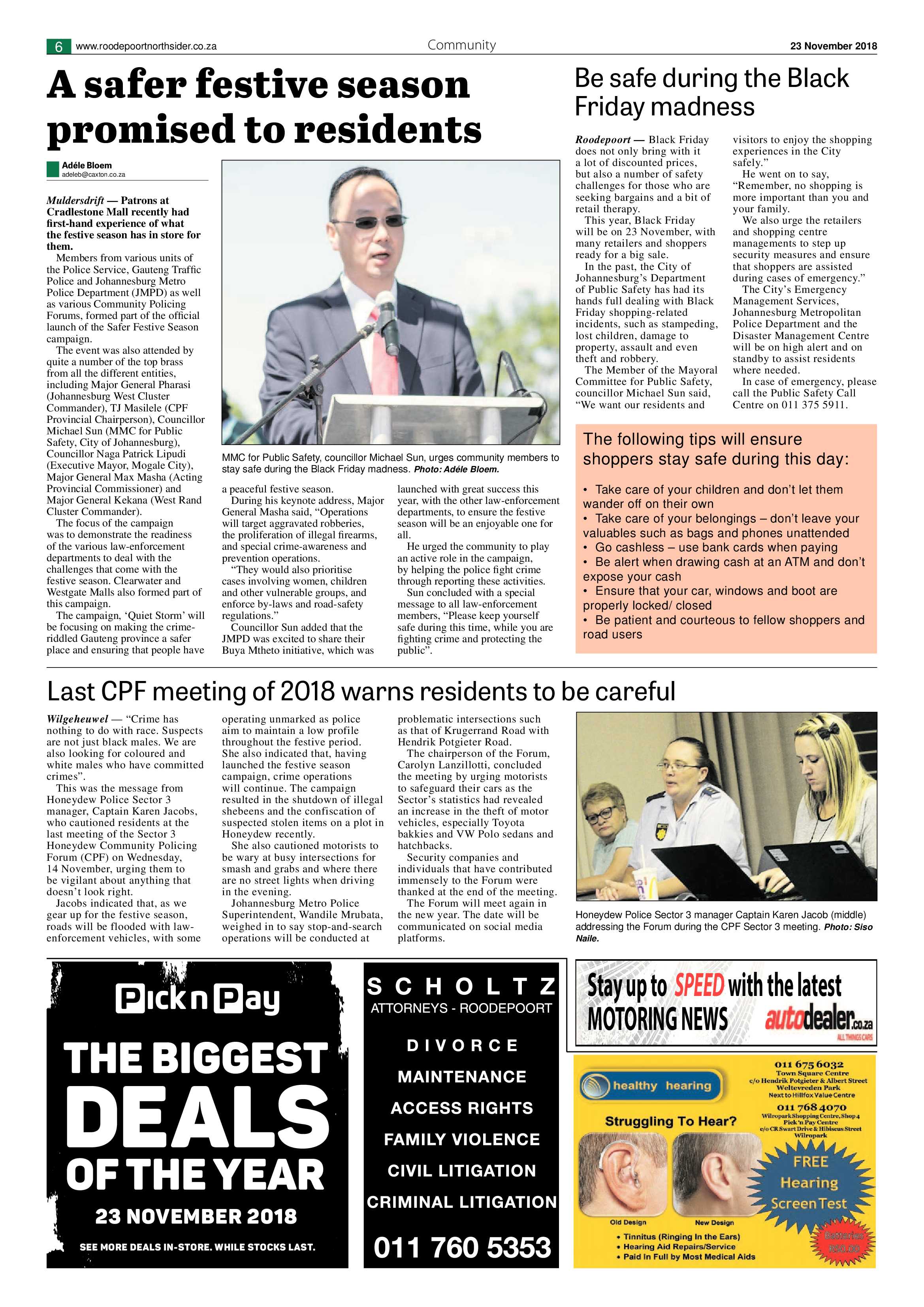 Roodepoort Northsider 23 November 2018 page 6