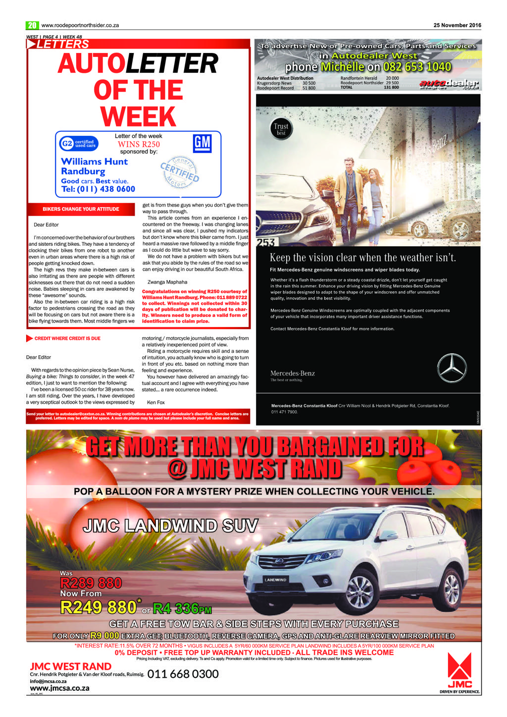 Roodepoort Northsider 24 November 2016 page 20