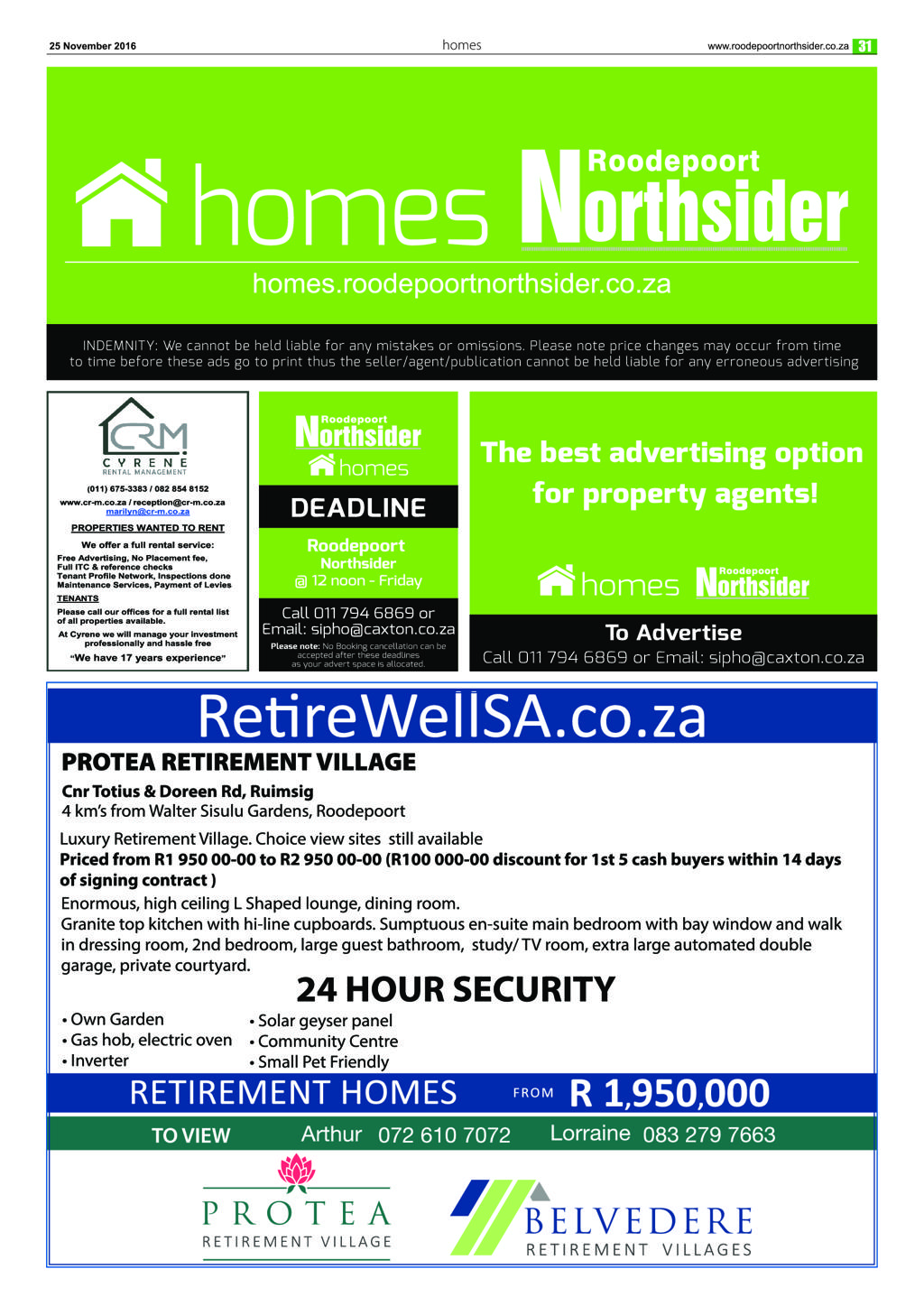 Roodepoort Northsider 24 November 2016 page 31