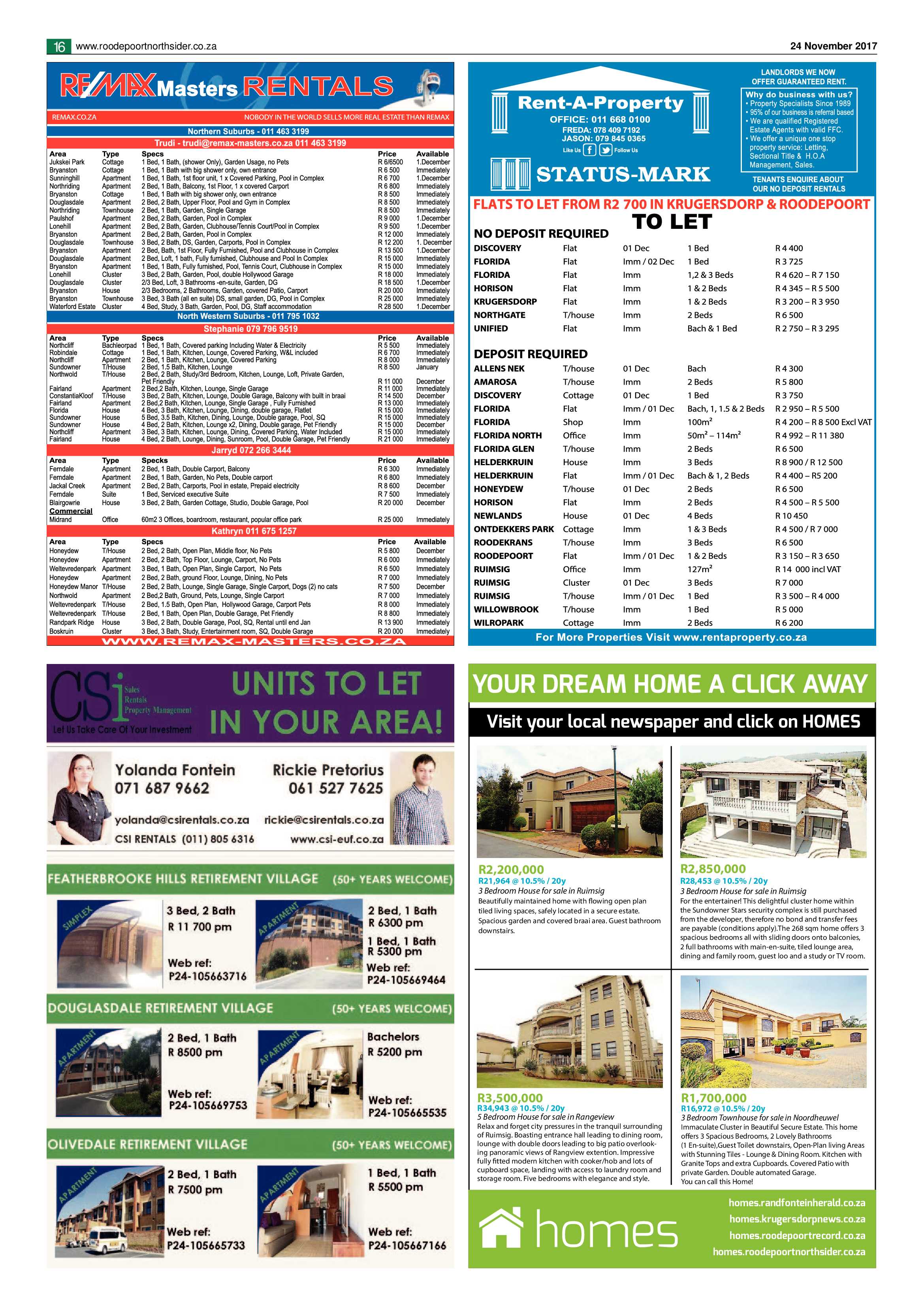 Roodepoort Northsider 24 November 2017 page 16