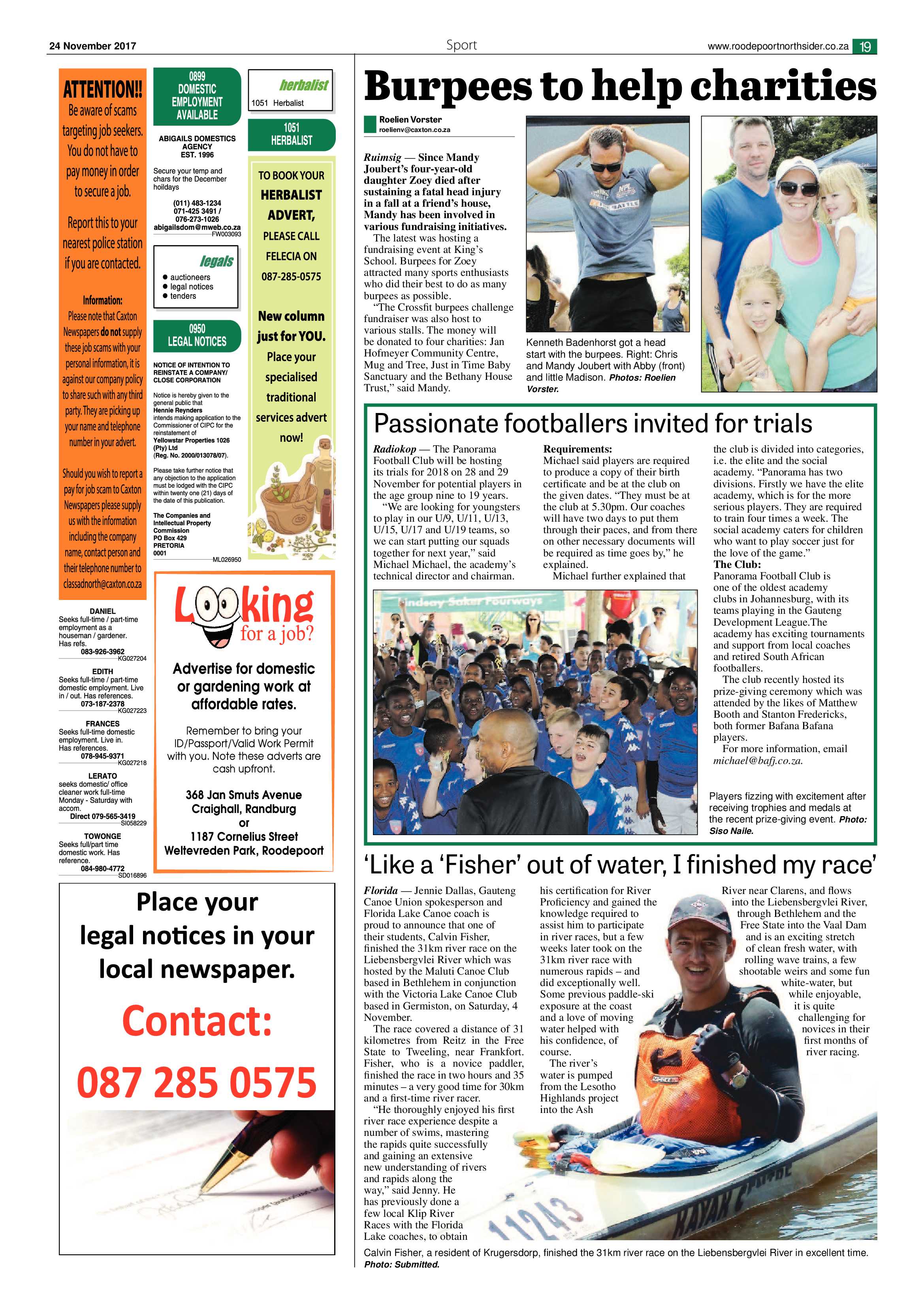 Roodepoort Northsider 24 November 2017 page 19