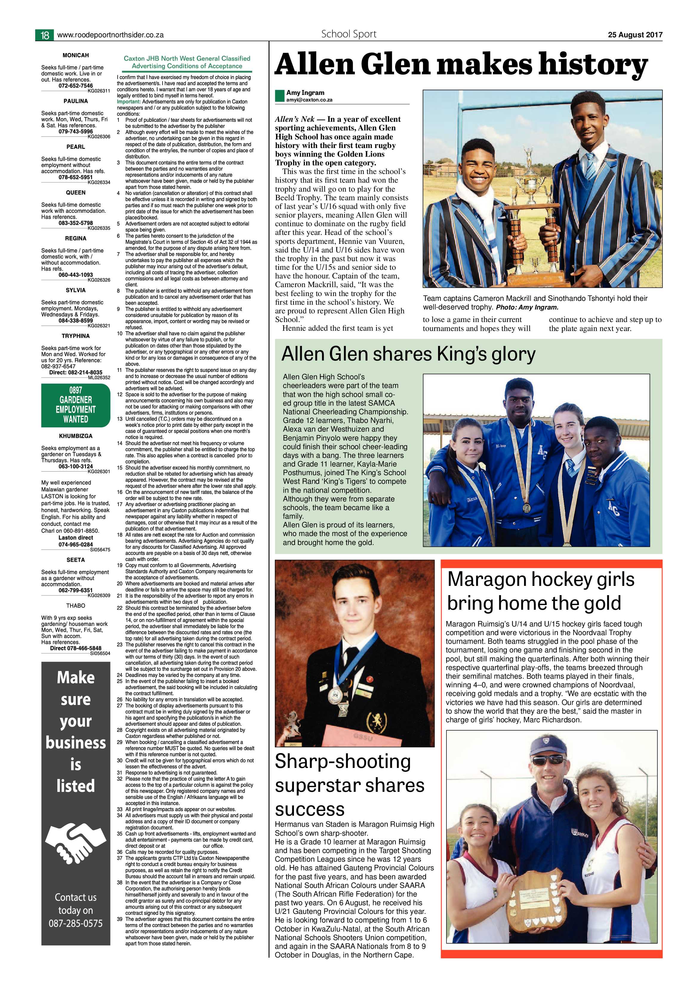 Roodepoort Northsider 25 August 2017 page 18