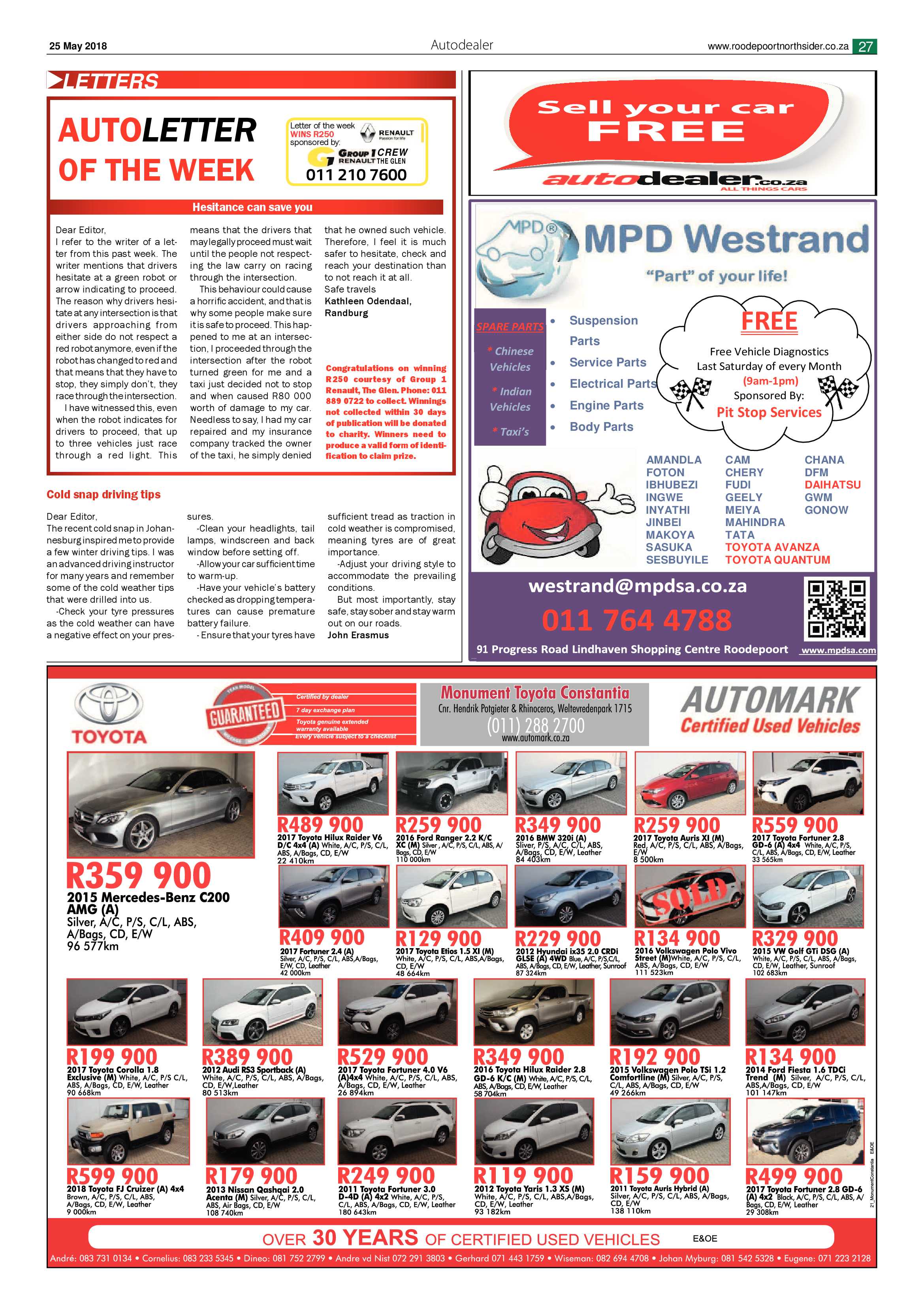 Roodepoort Northsider 25 May 2018 page 27