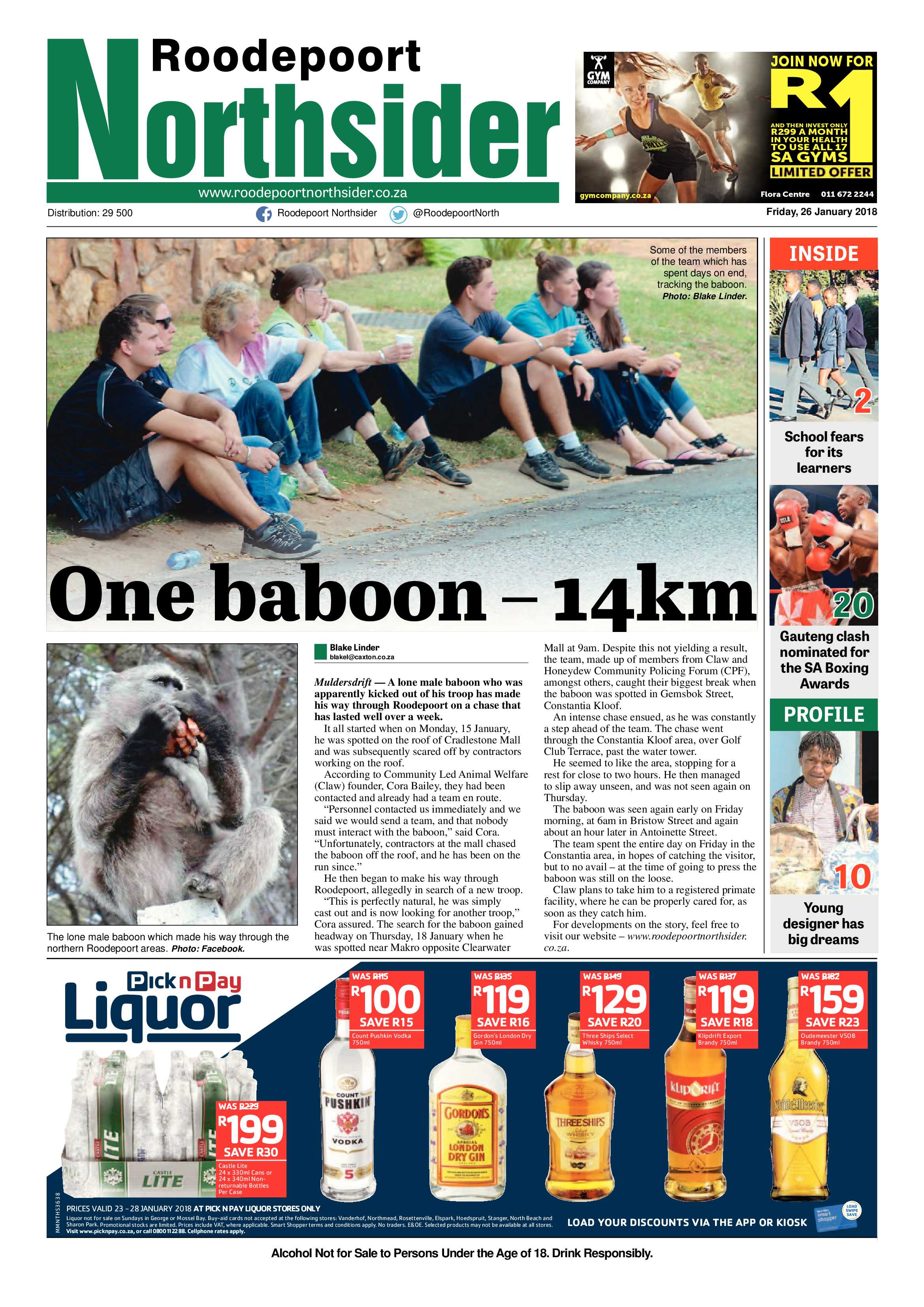 Roodepoort Northsider 26 January 2018 page 1