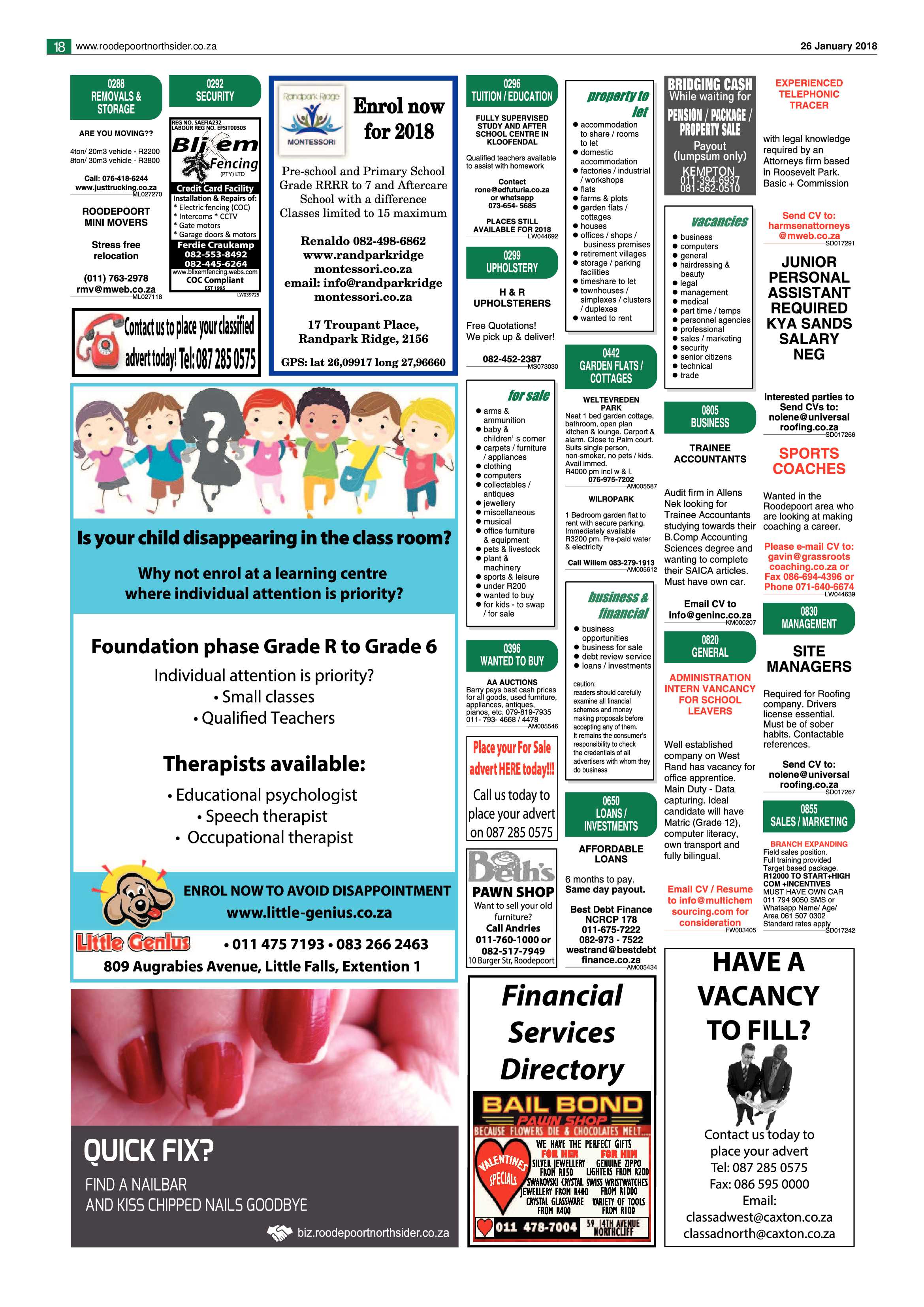 Roodepoort Northsider 26 January 2018 page 18