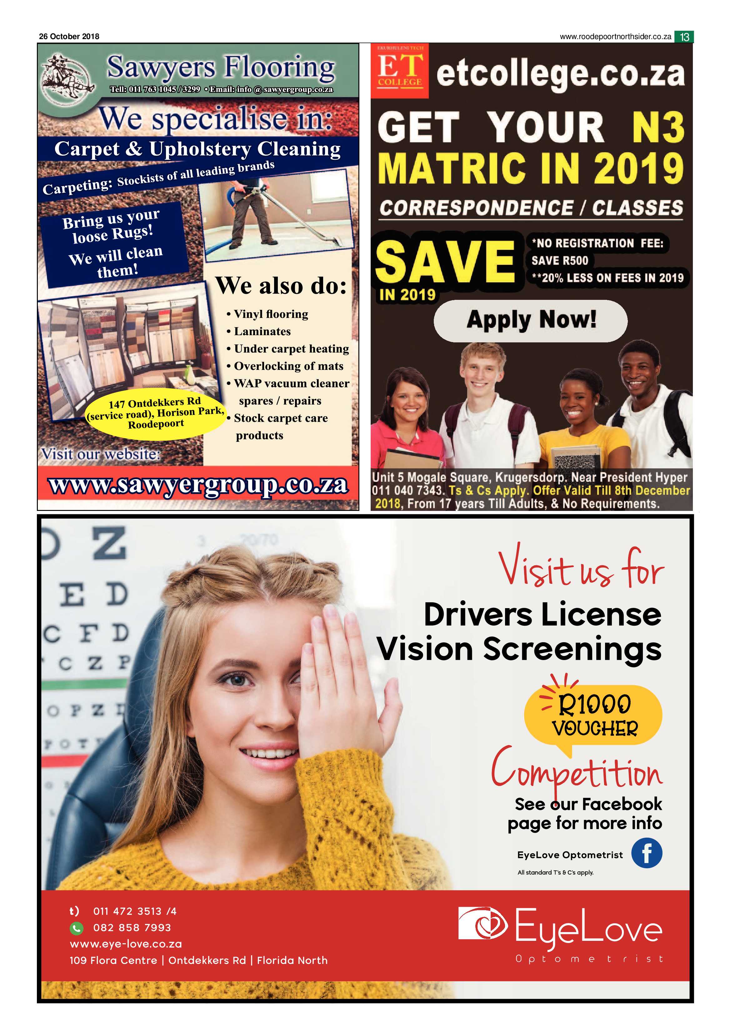 Roodepoort Northsider 26 October 2018 page 13