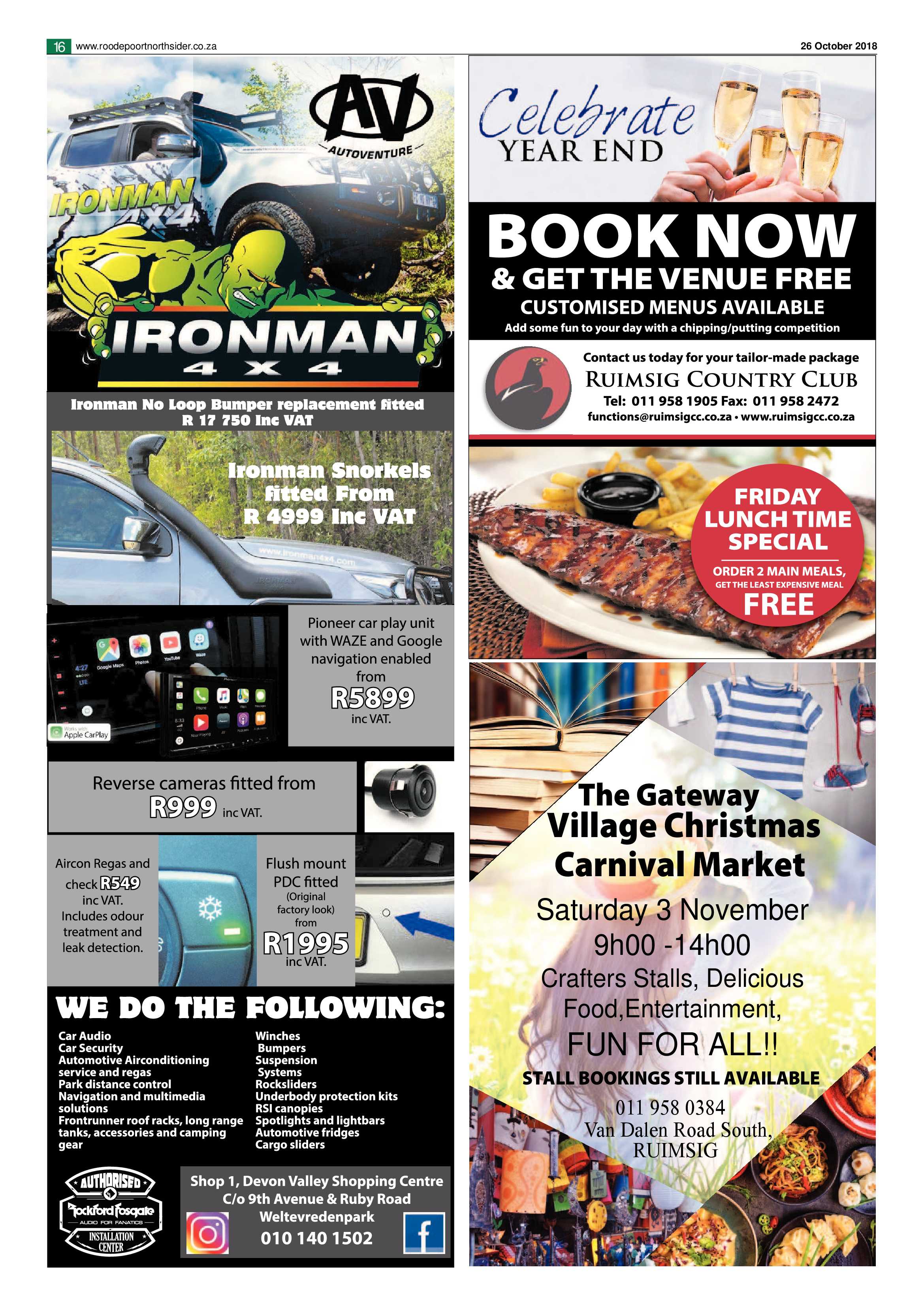 Roodepoort Northsider 26 October 2018 page 16