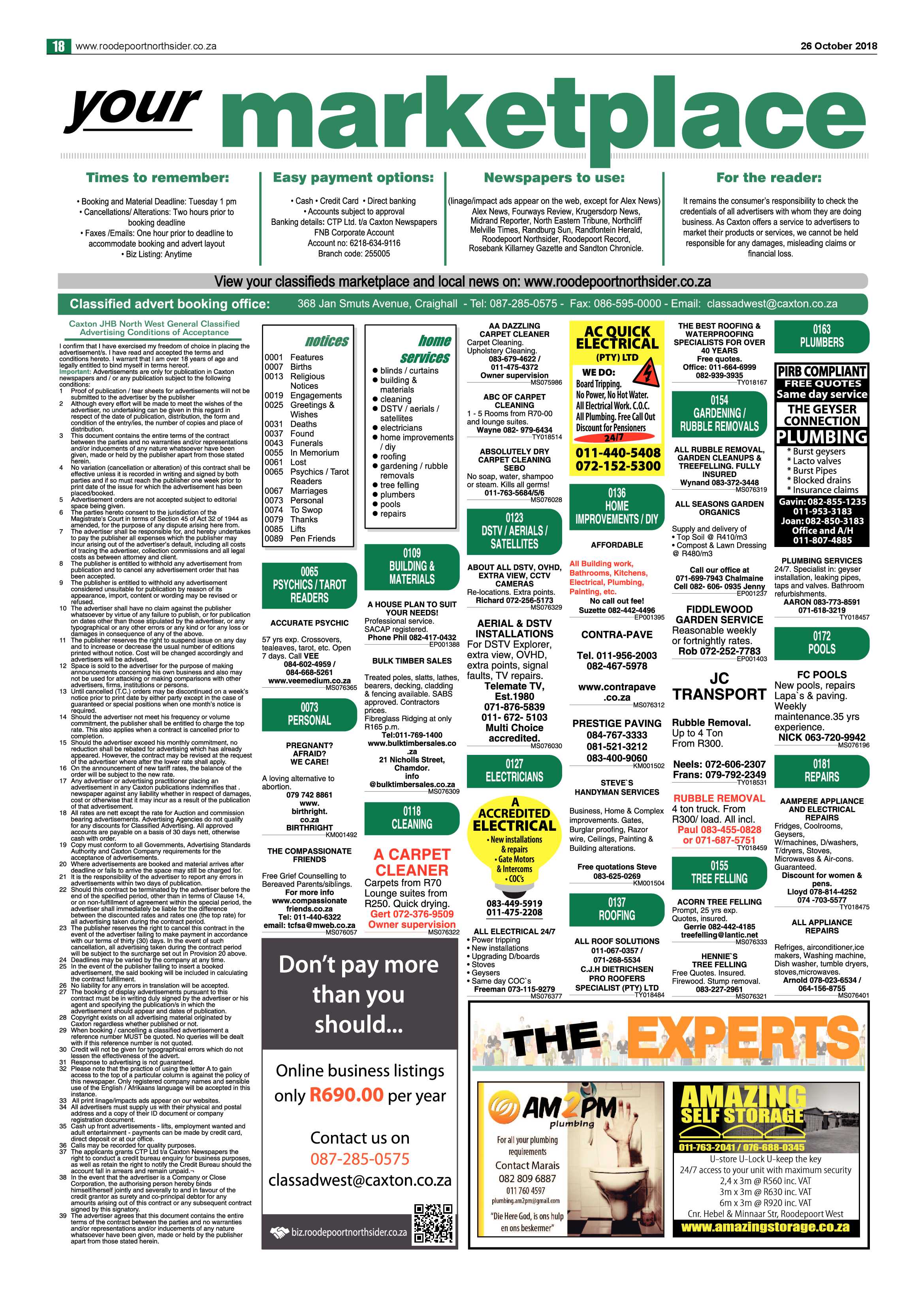 Roodepoort Northsider 26 October 2018 page 18