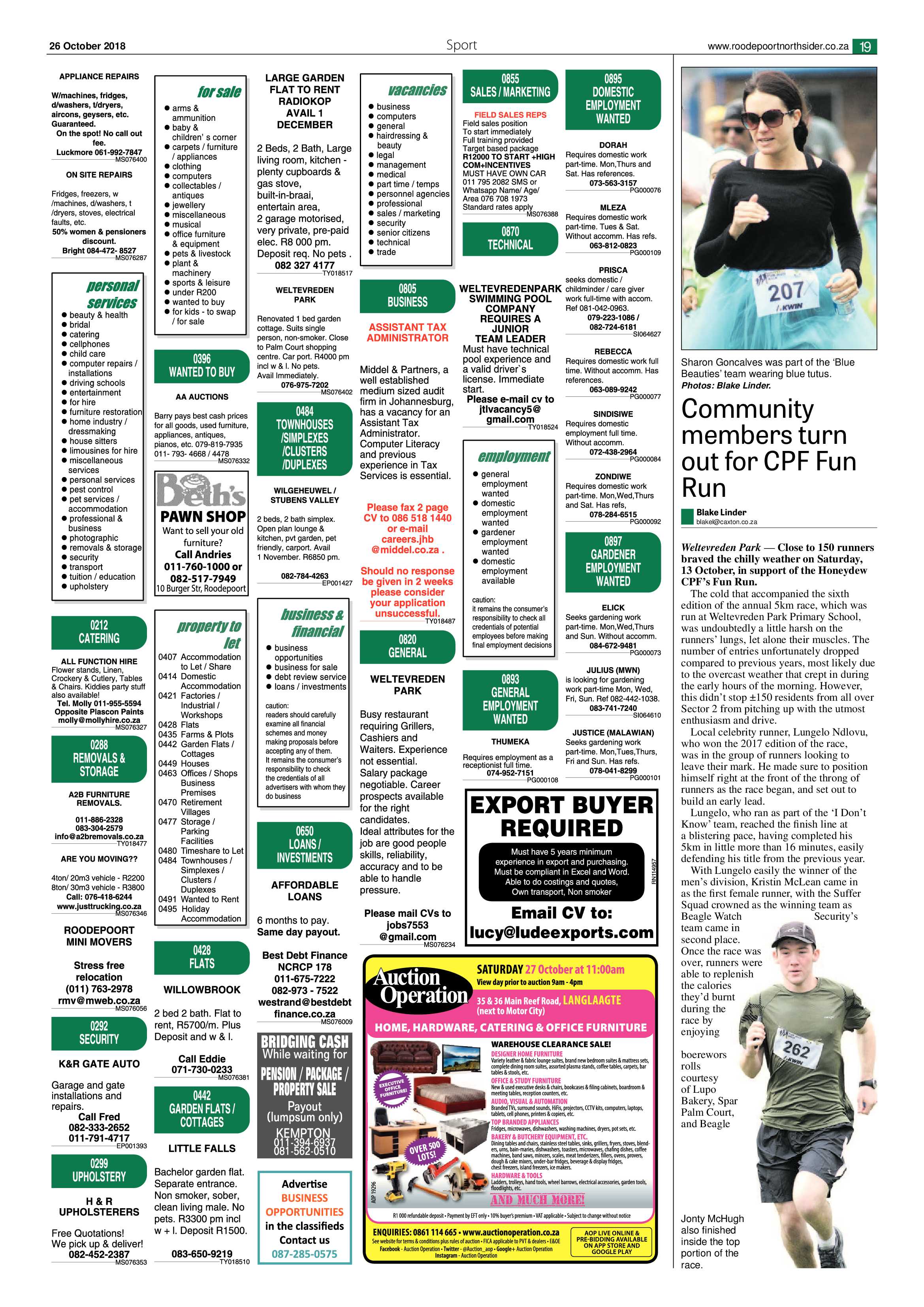 Roodepoort Northsider 26 October 2018 page 19