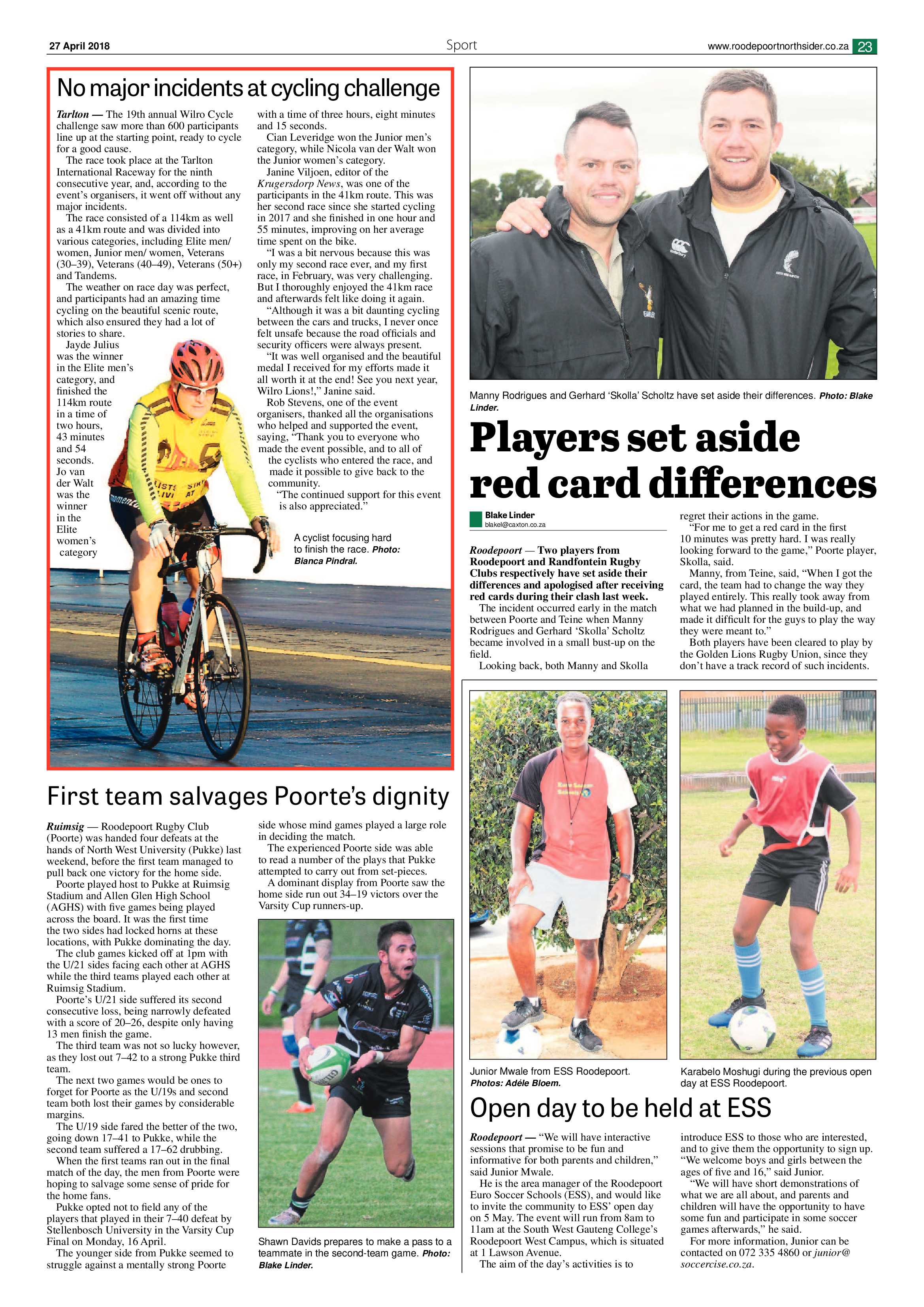 Roodepoort Northsider 27 April 2018 page 23