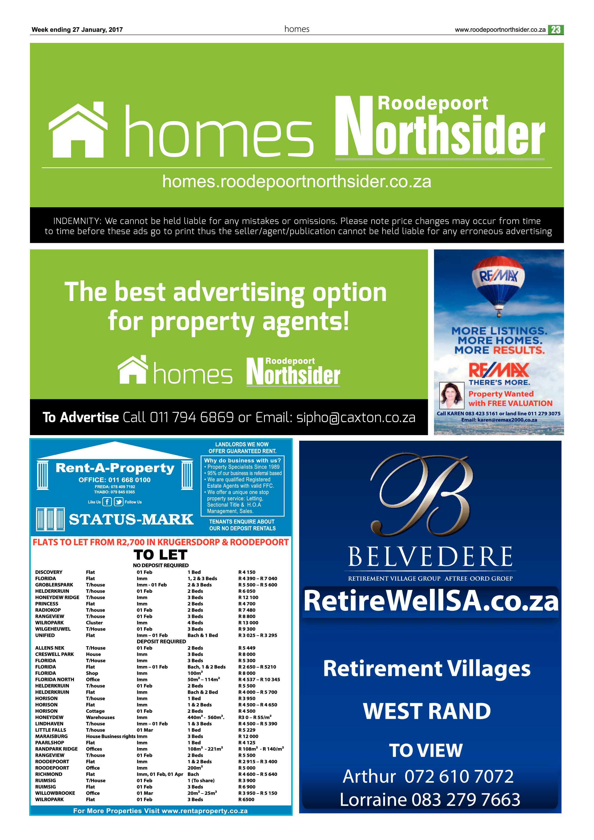 Roodepoort Northsider 27 January 2017 page 23