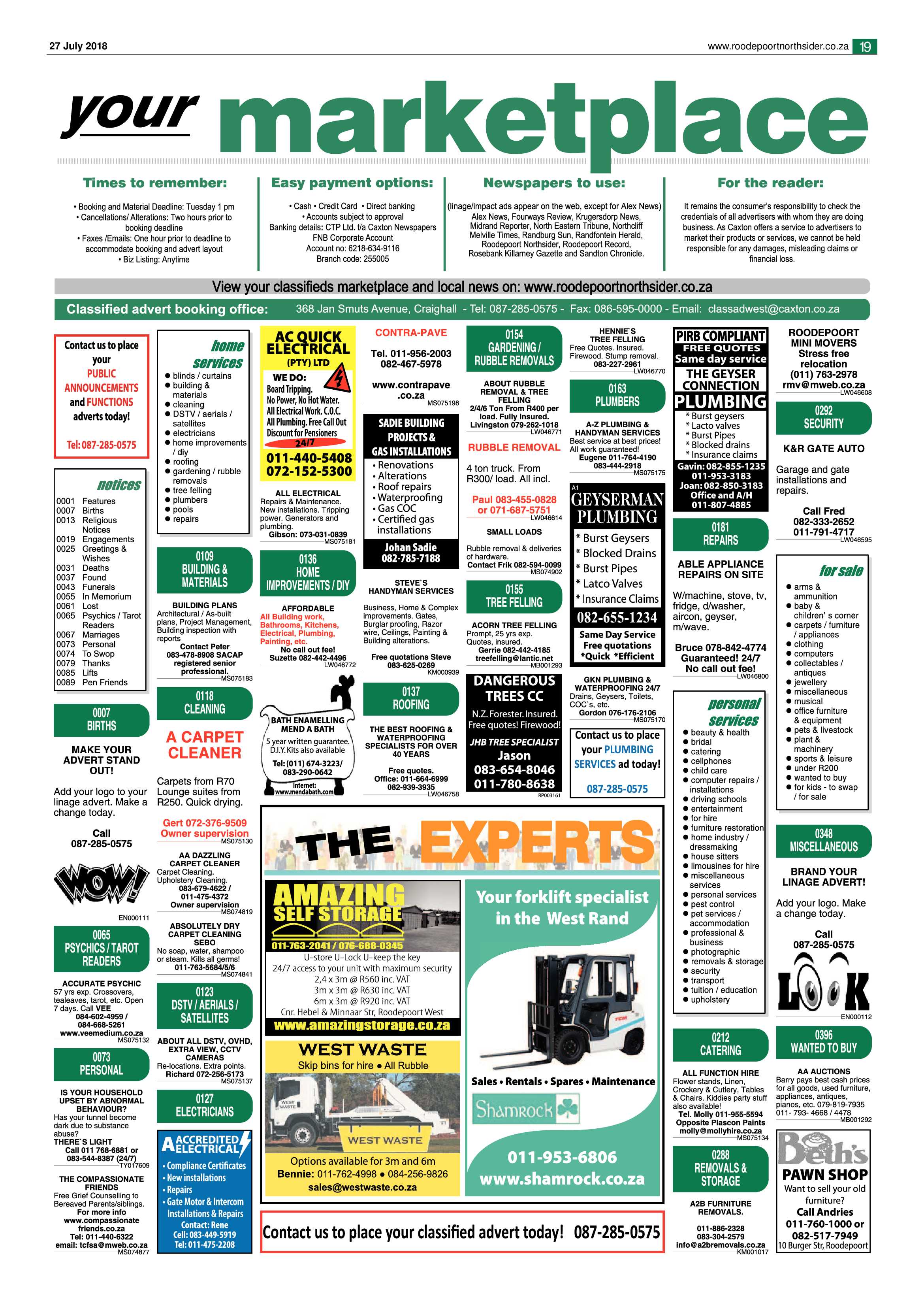 Roodepoort Northsider 27 July 2018 page 19