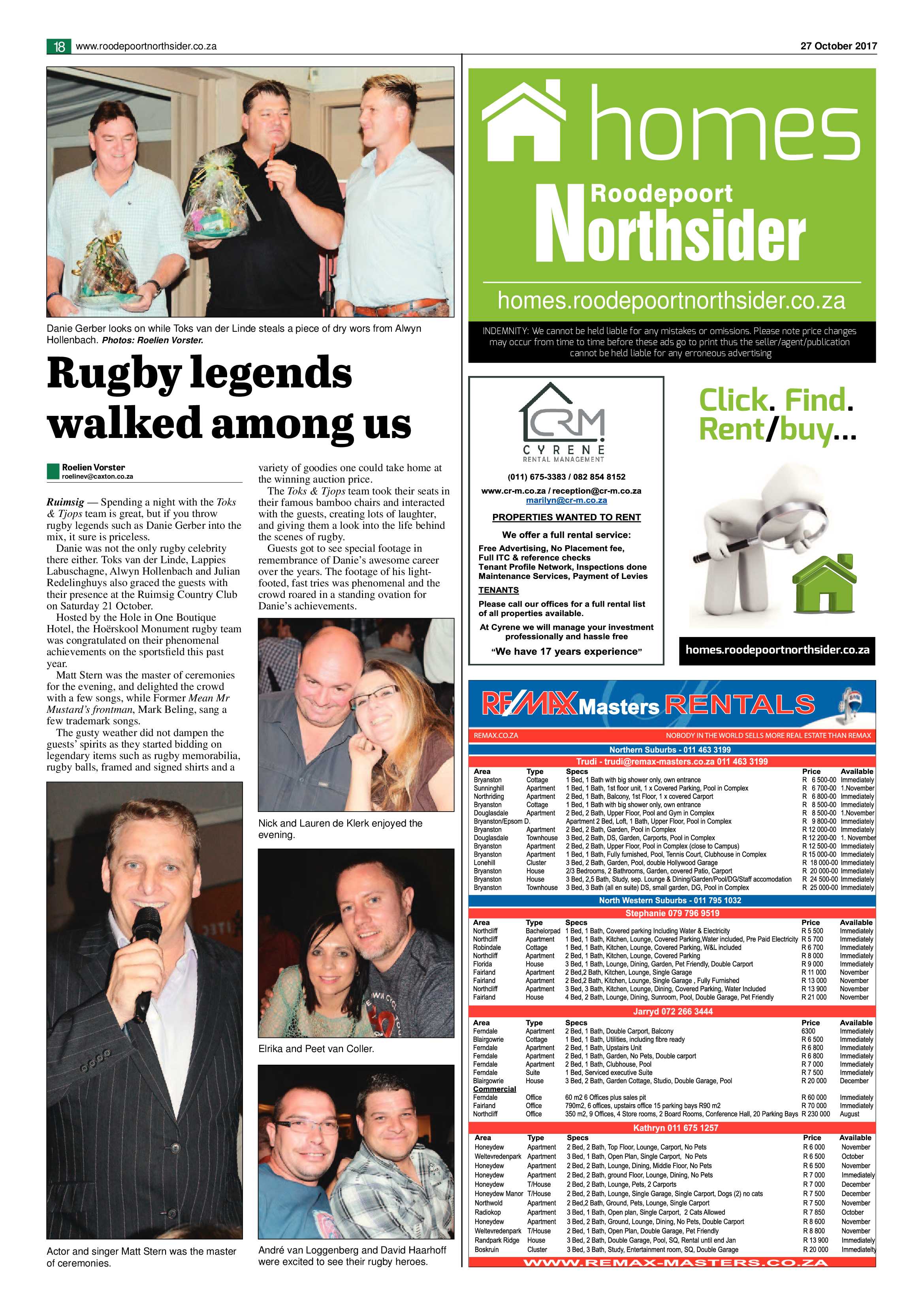 Roodepoort Northsider 27 October 2017 page 18