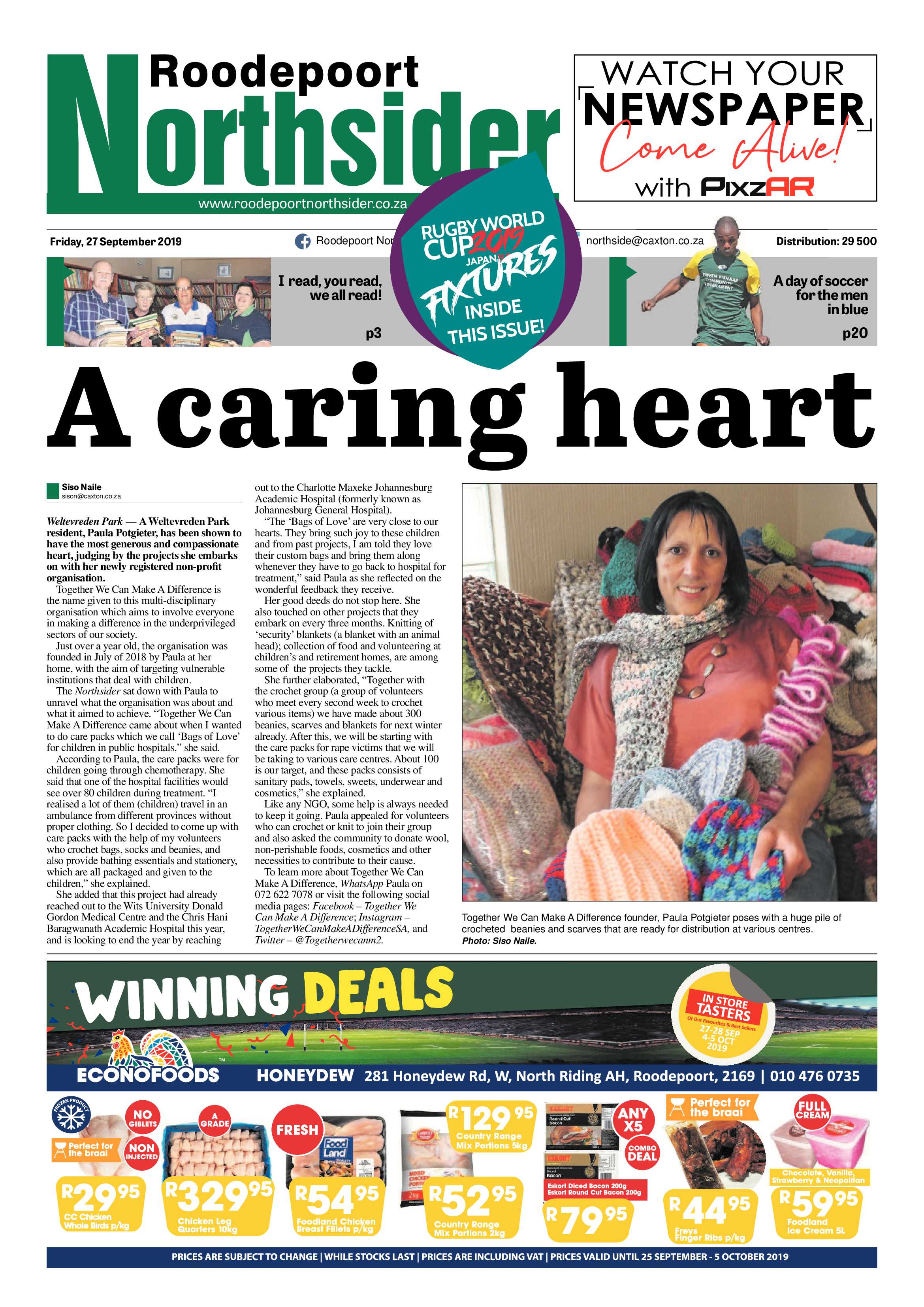 Roodepoort Northsider 27 September 2019 page 1