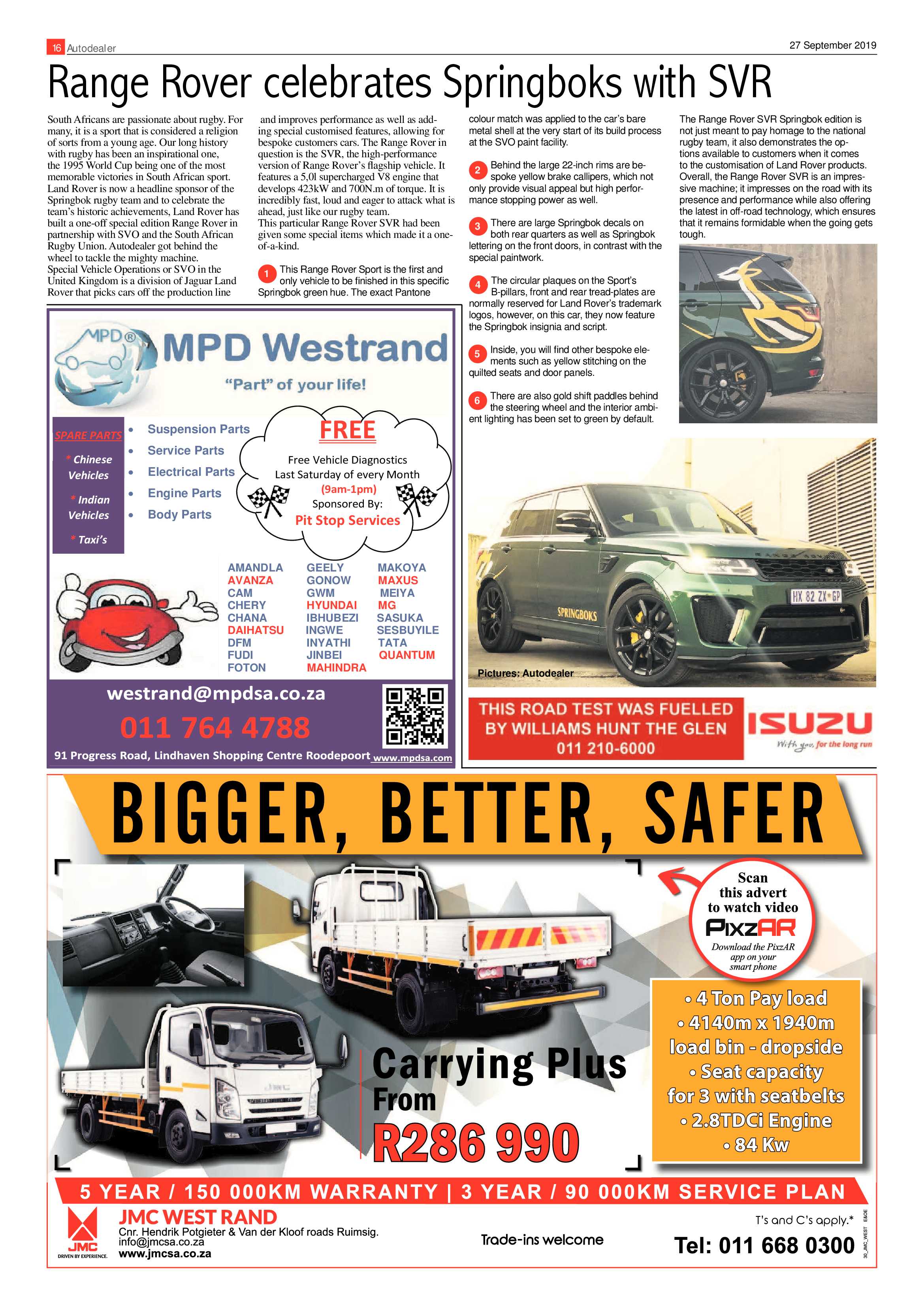 Roodepoort Northsider 27 September 2019 page 16