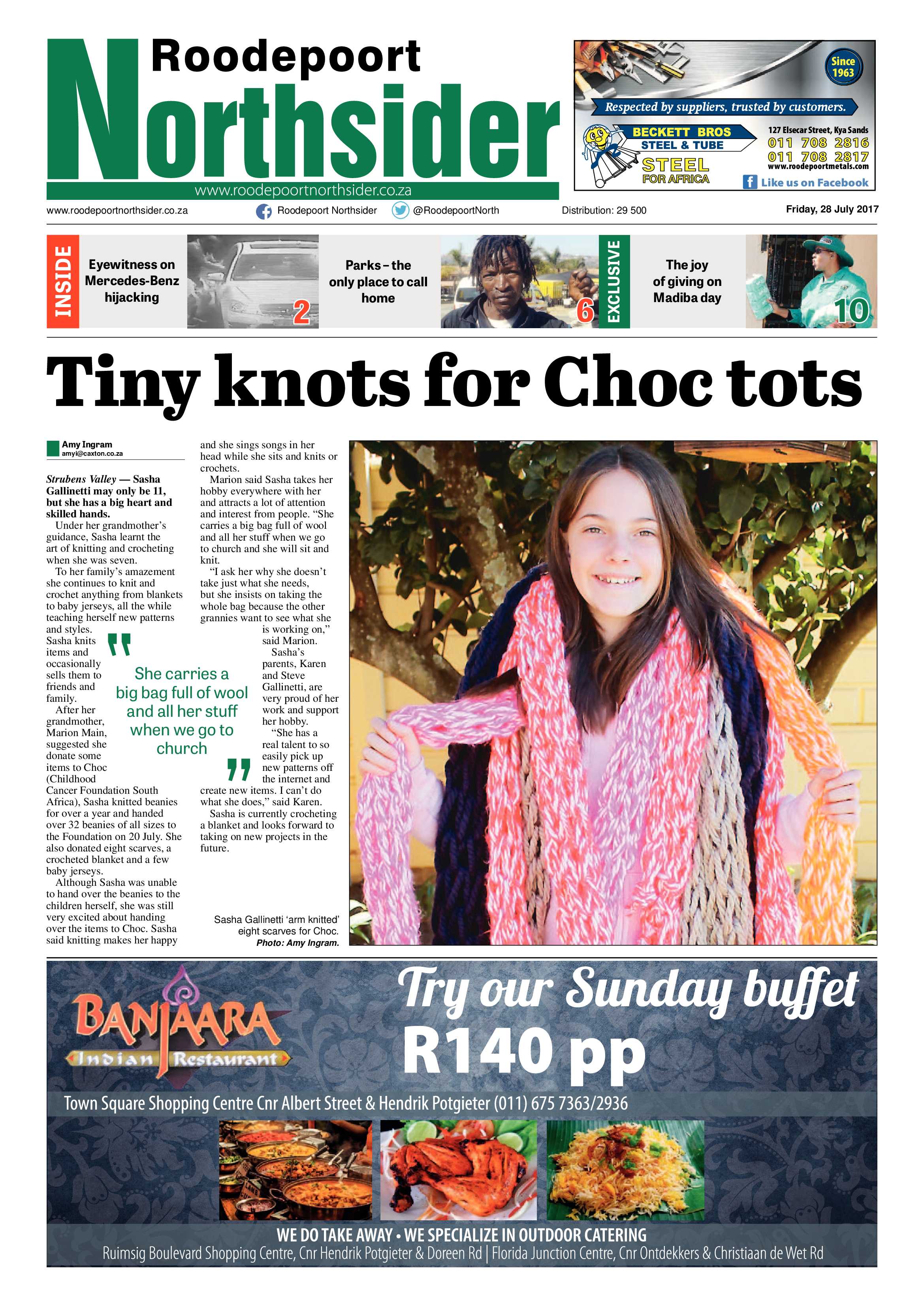 Roodepoort Northsider 28 July 2017 page 1