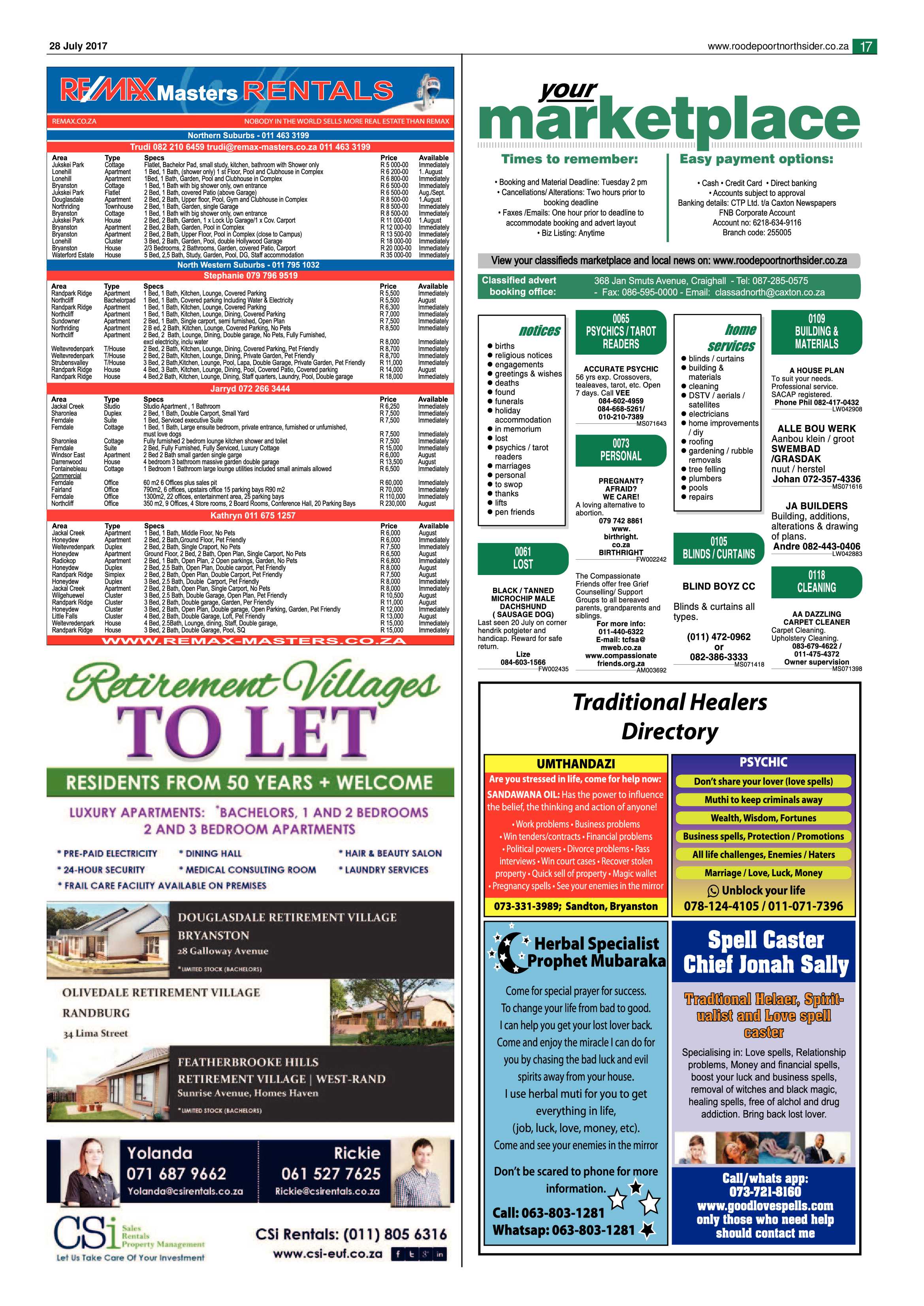 Roodepoort Northsider 28 July 2017 page 17