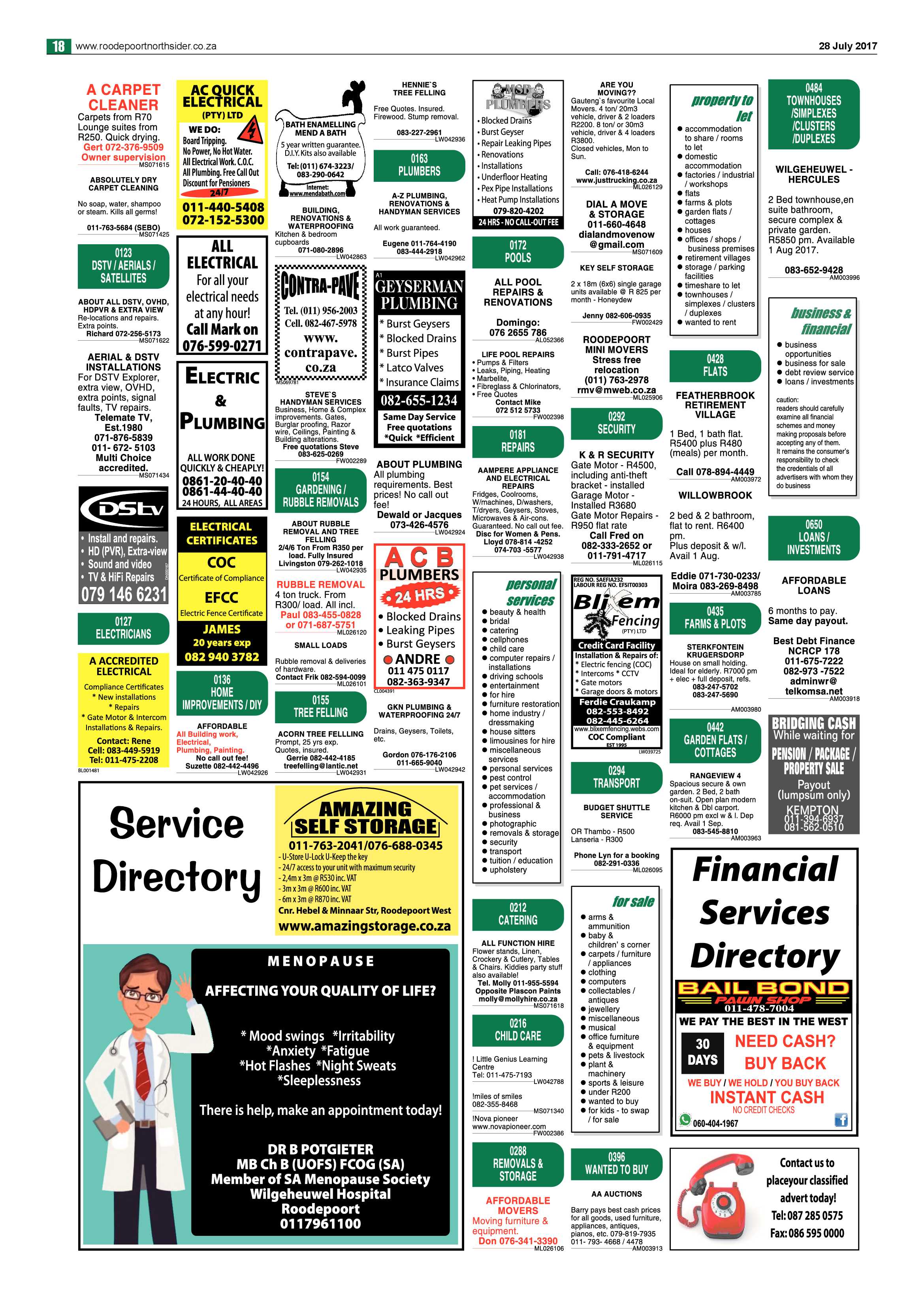 Roodepoort Northsider 28 July 2017 page 18