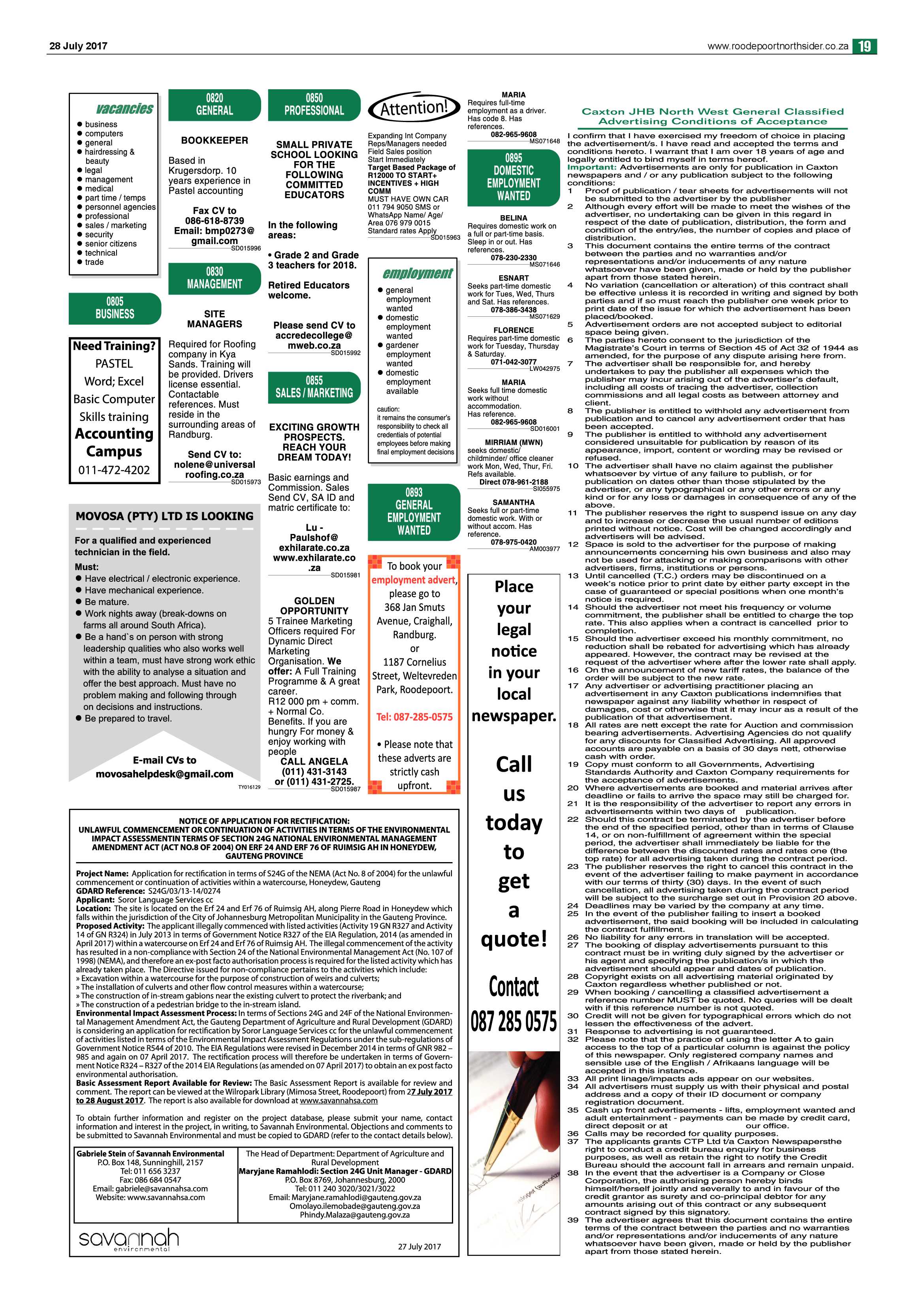 Roodepoort Northsider 28 July 2017 page 19