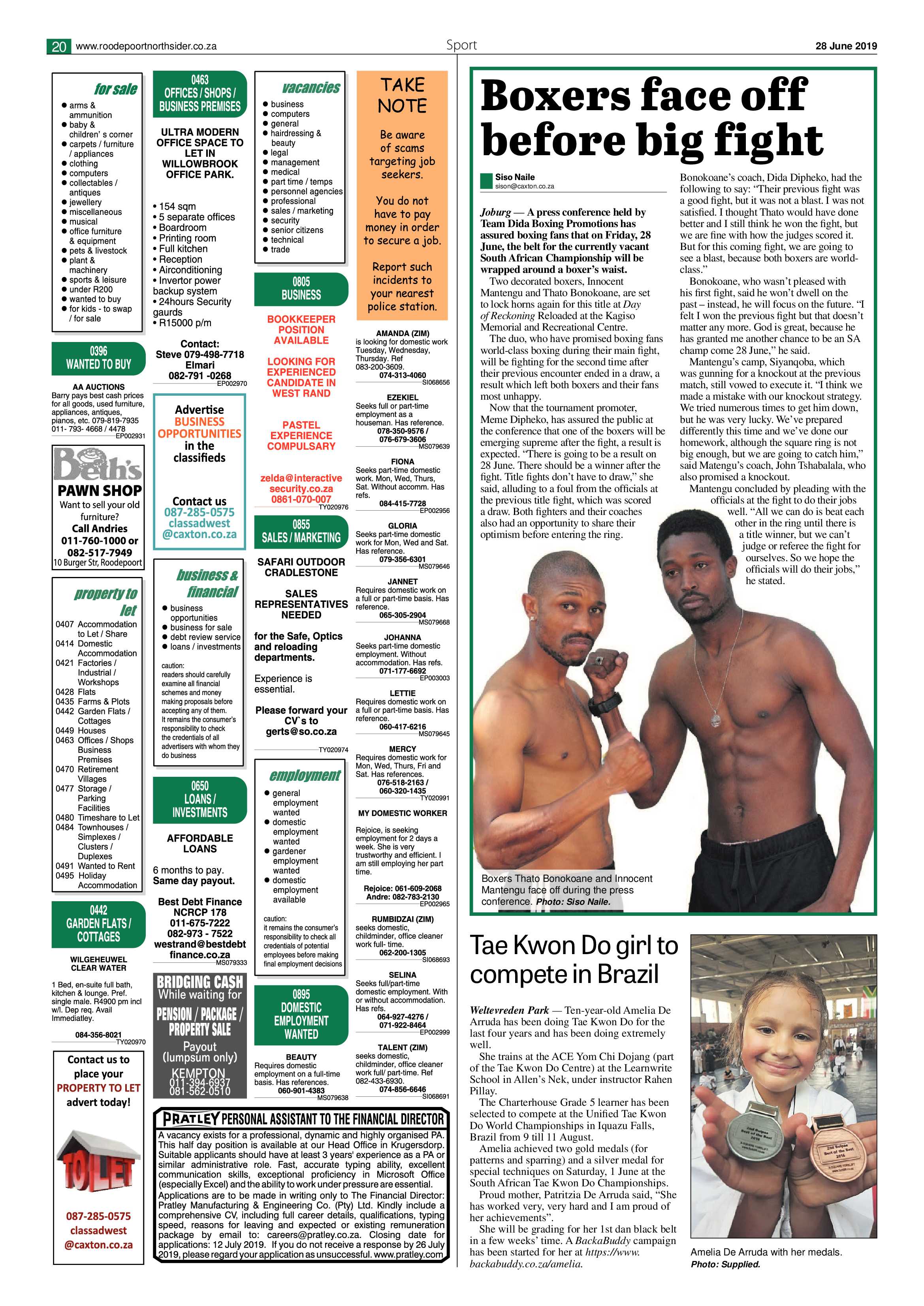 Roodepoort Northsider 28 June 2019 page 20