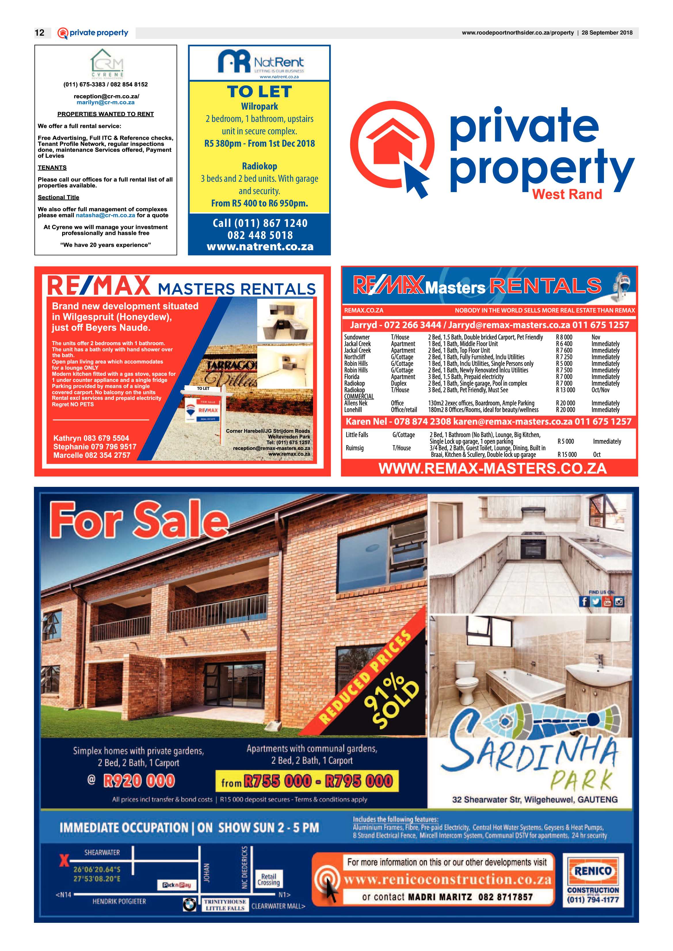 Roodepoort Northsider 28 September 2018 page 12